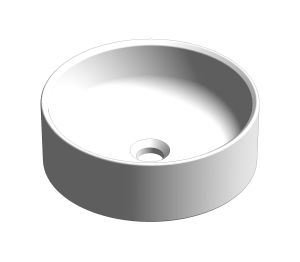 Product: LIVING Round Countertop Wash Basin & Waste White