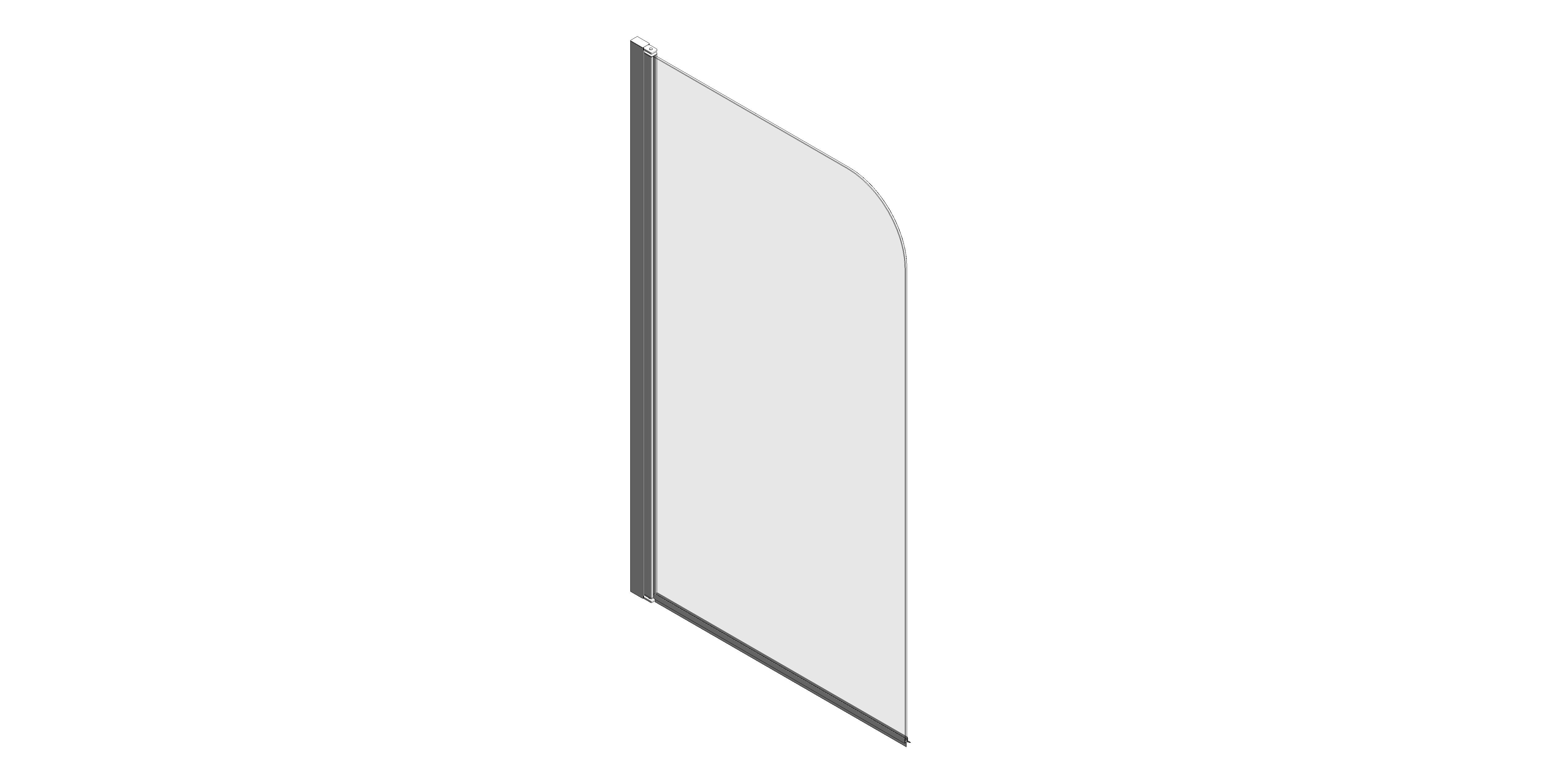 Product: LUNAR SB1 6mm Radius Bath Screen Chrome