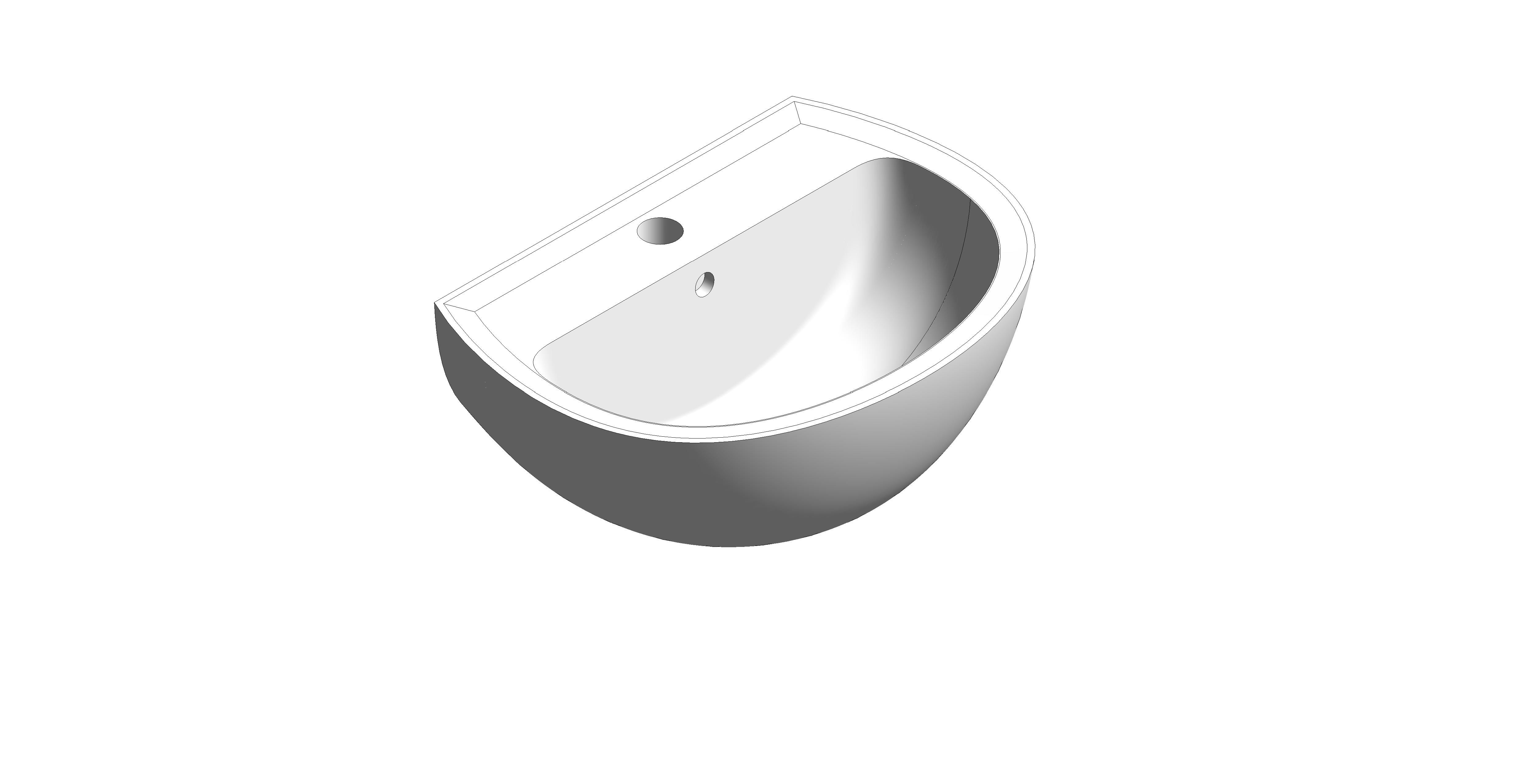 Product: SELECT Short Projection 45cm 1 Tap Hole  Wash Basin (USW0699)