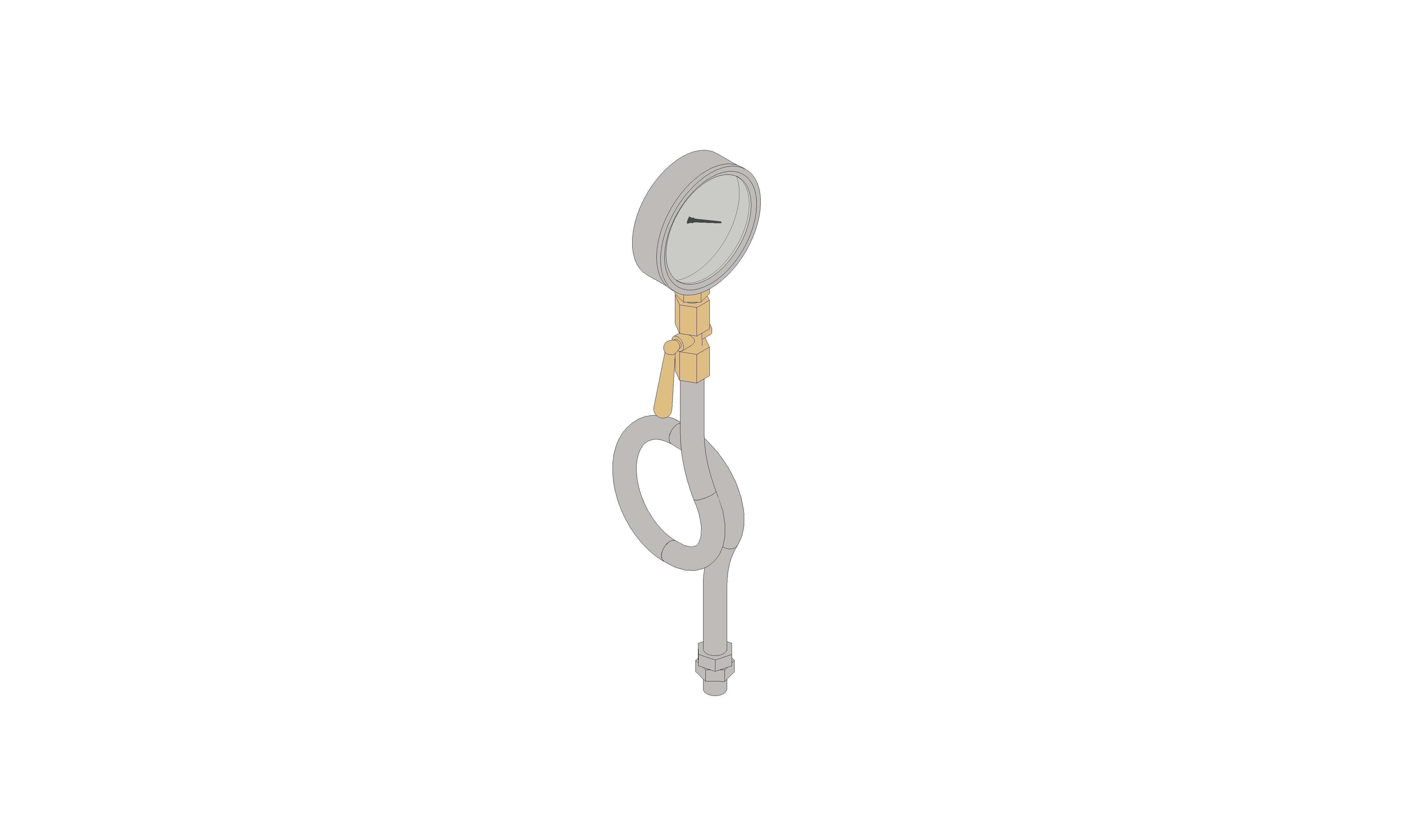 bimstore 3D image of the Pressure Gauge – Ring Syphon from Spirax Sarco