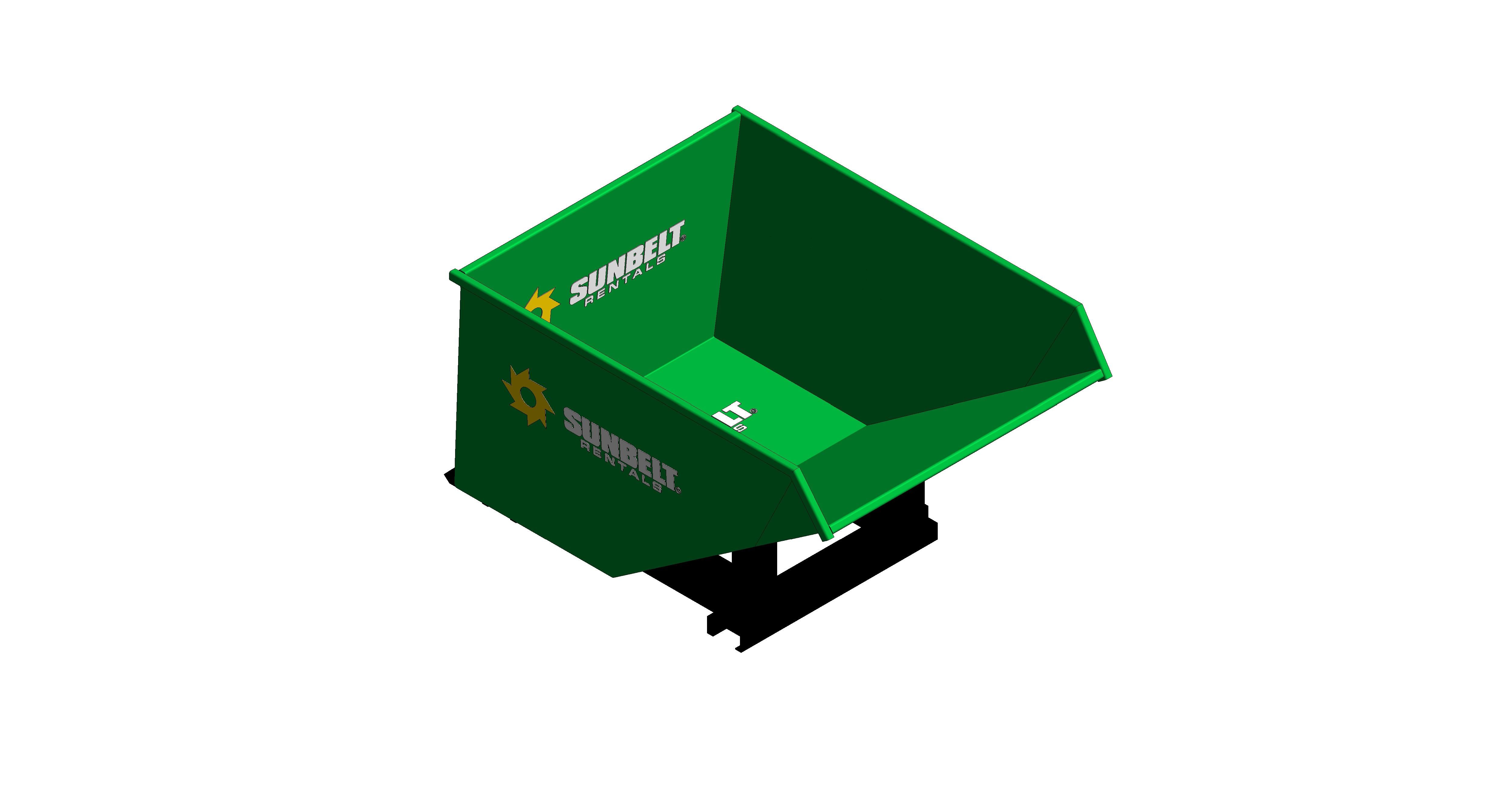 Product: Sunbelt Rentals - Autolock Tipping Skip - Conquip 1200L (Forklift)