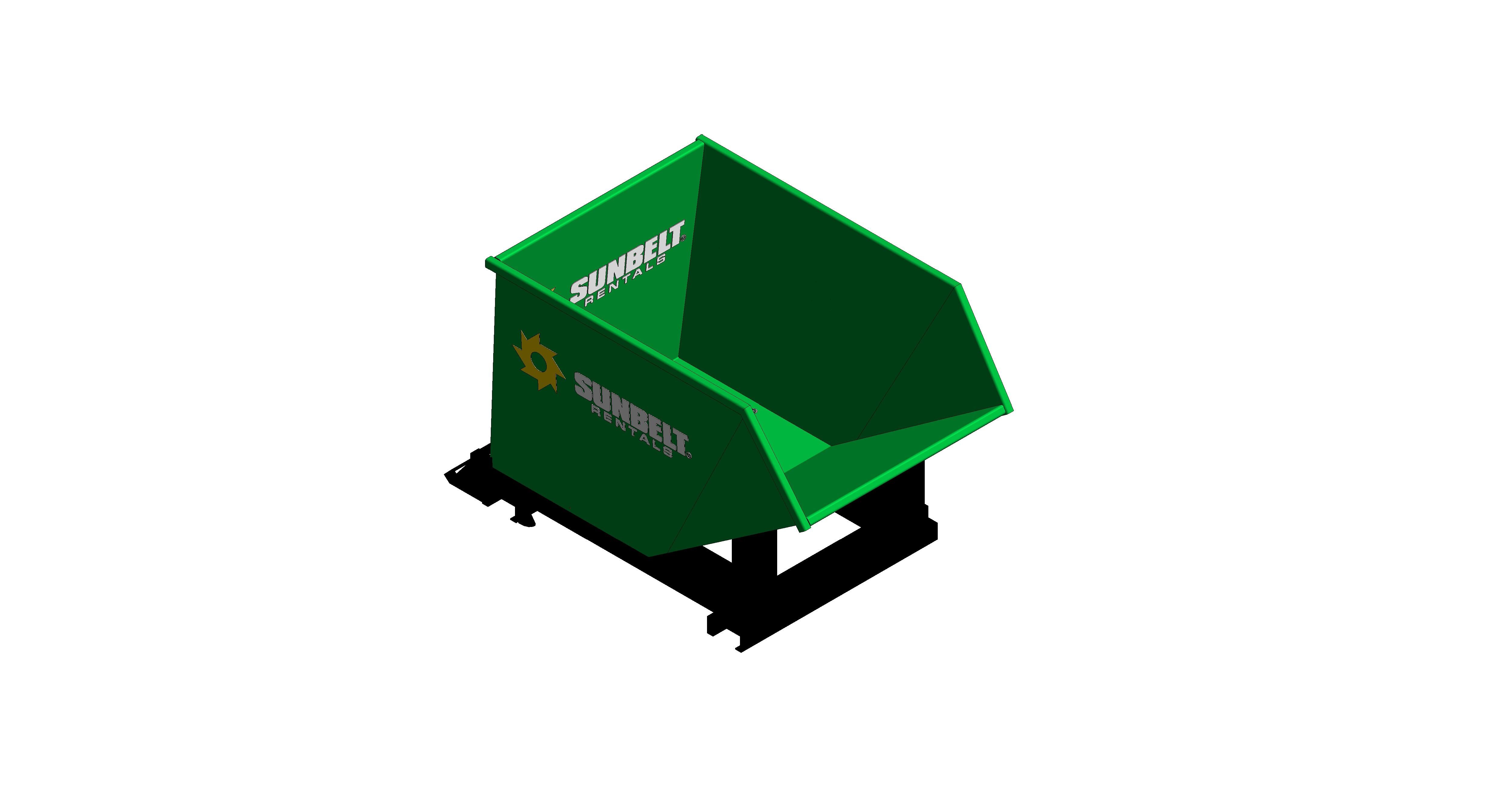 Product: Sunbelt Rentals - Autolock Tipping Skip - Conquip 500L (Forklift)