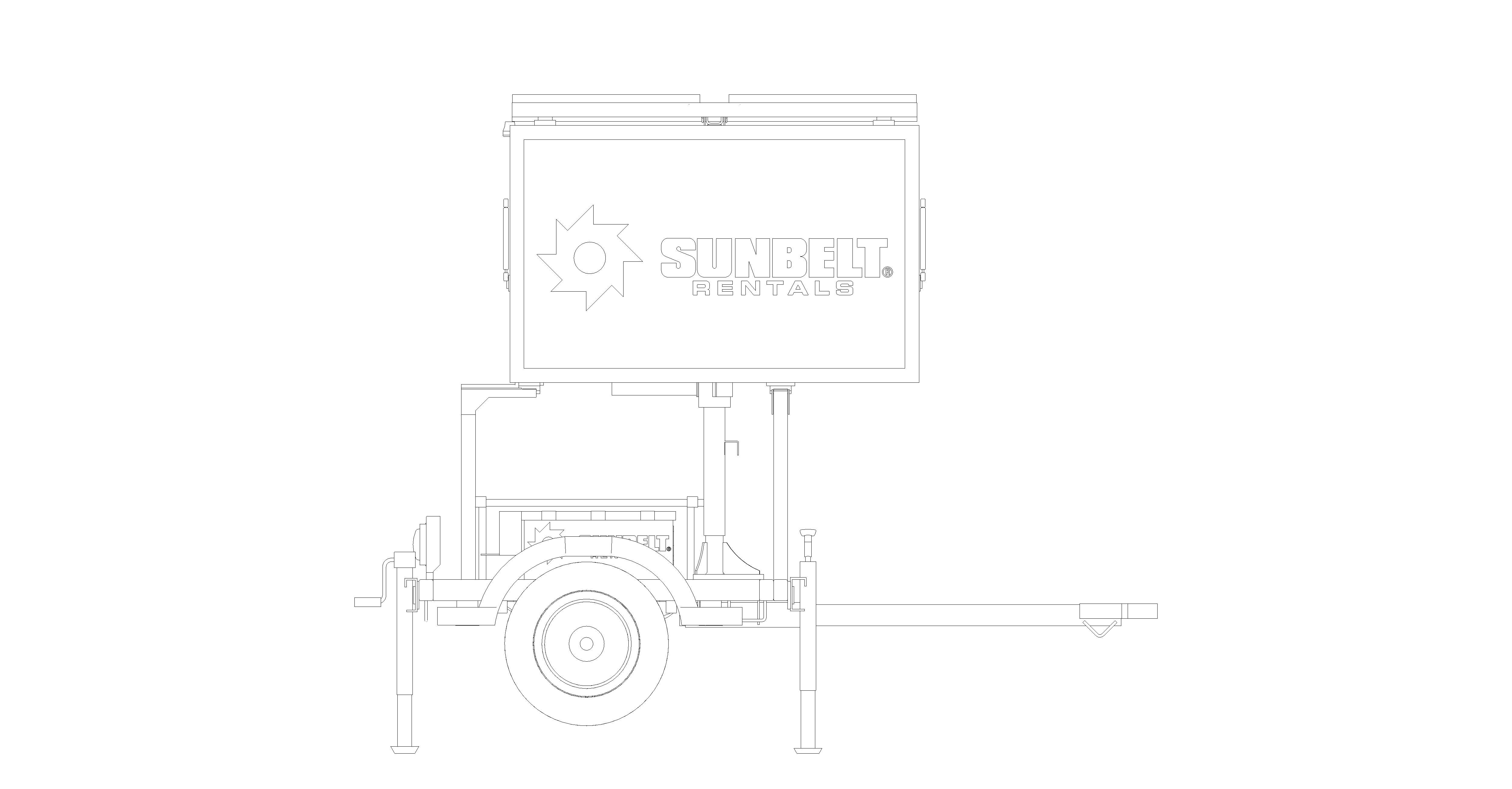 Product: Sunbelt Rentals - Electric Sign - Mobile VMS City Sign
