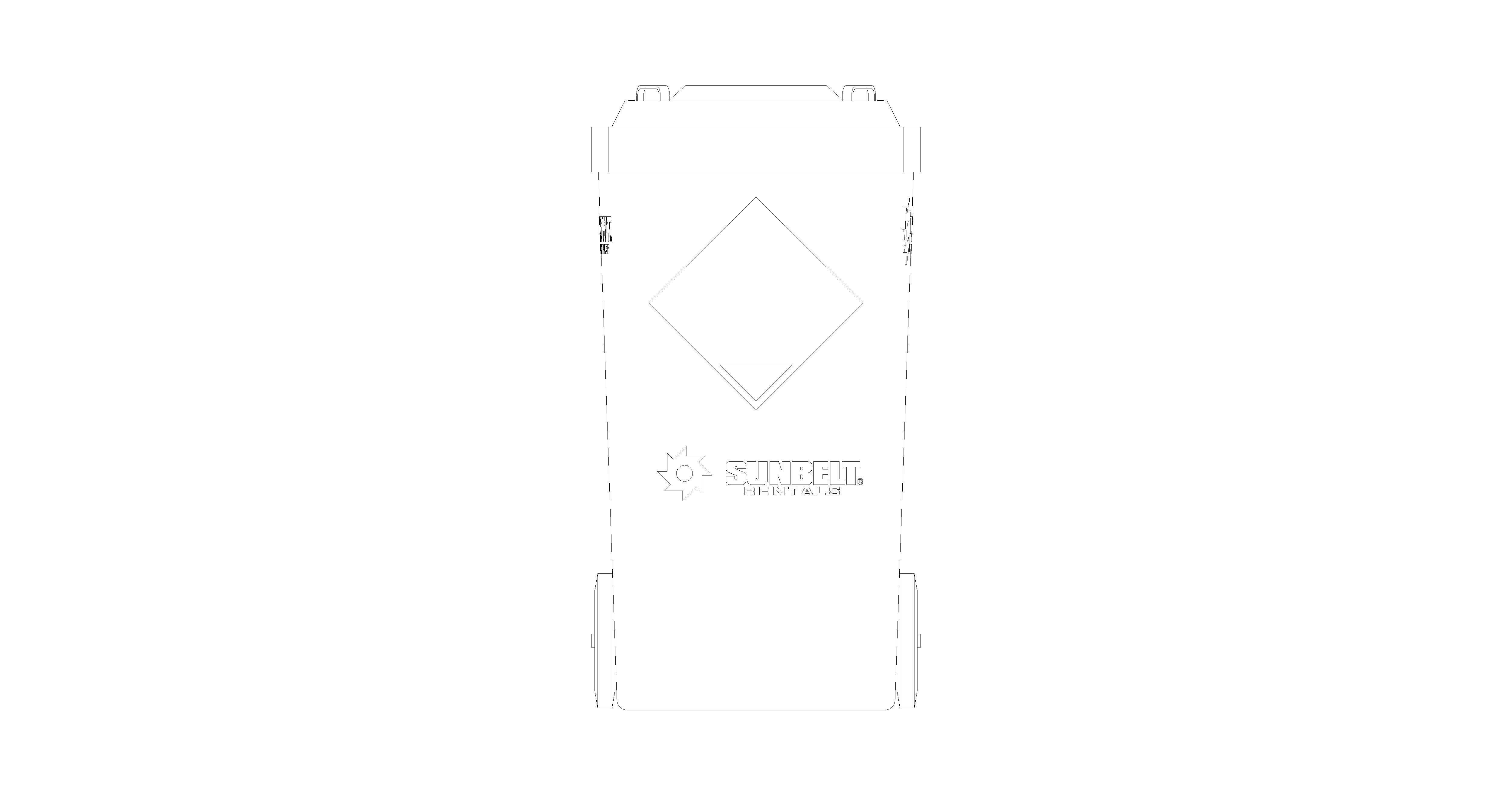 Product: Sunbelt Rentals - Spill Kit Wheeled Bin - 120 Litre