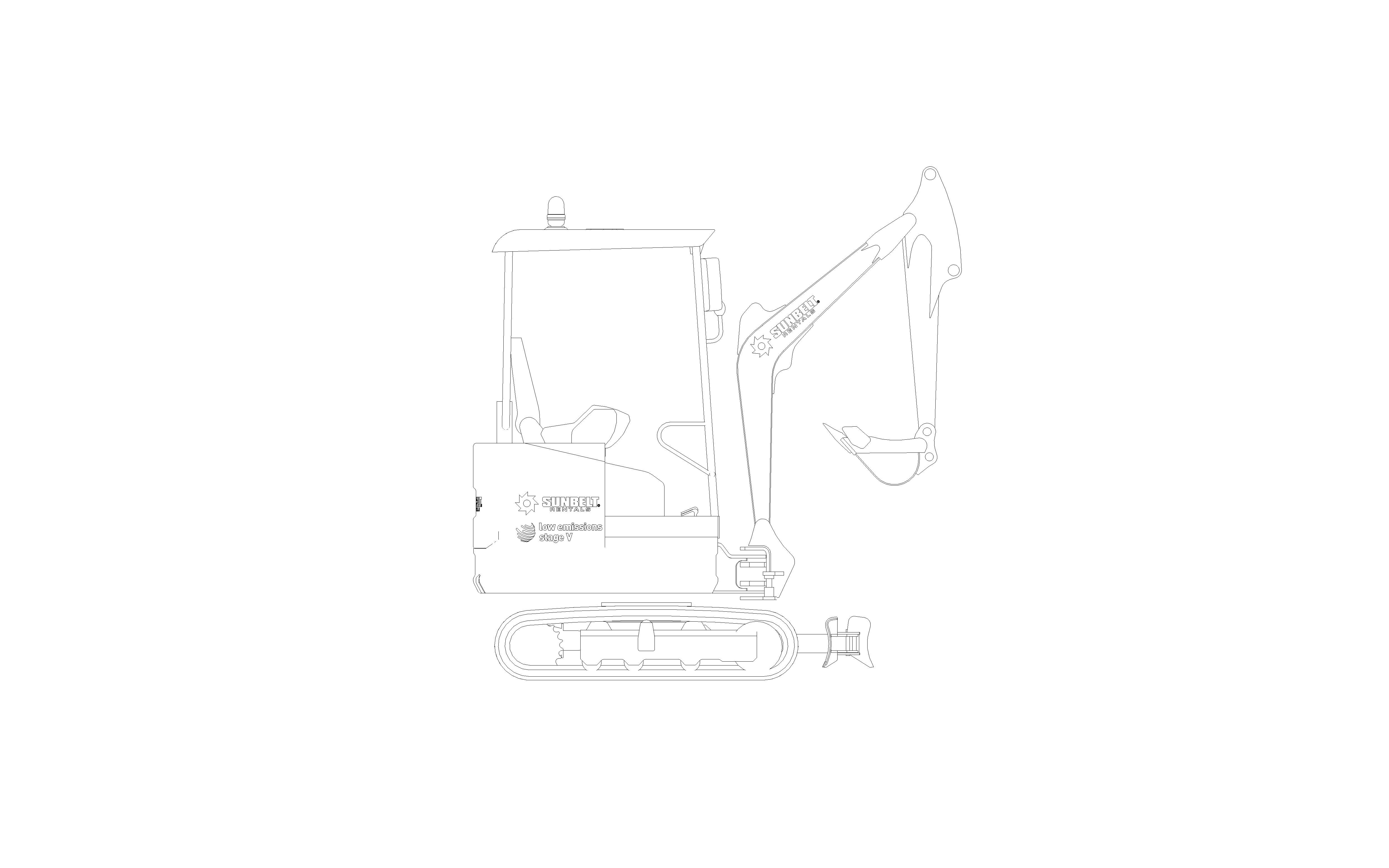 Product: Sunbelt Rentals - Mini Excavator - SANY SY16C