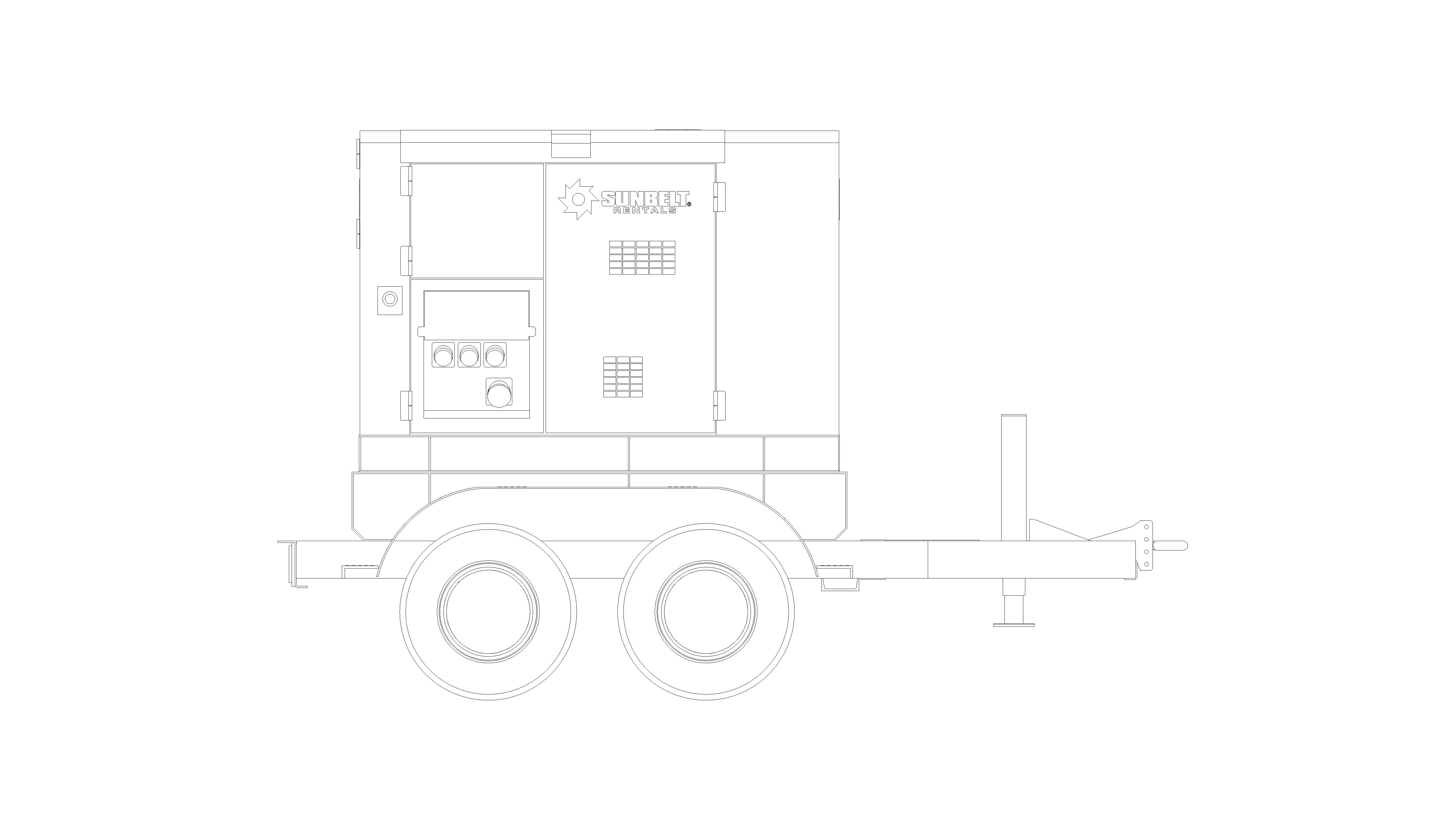 Product: Sunbelt Rentals - Diesel Generator Trailer Mounted - Denyo 40KV