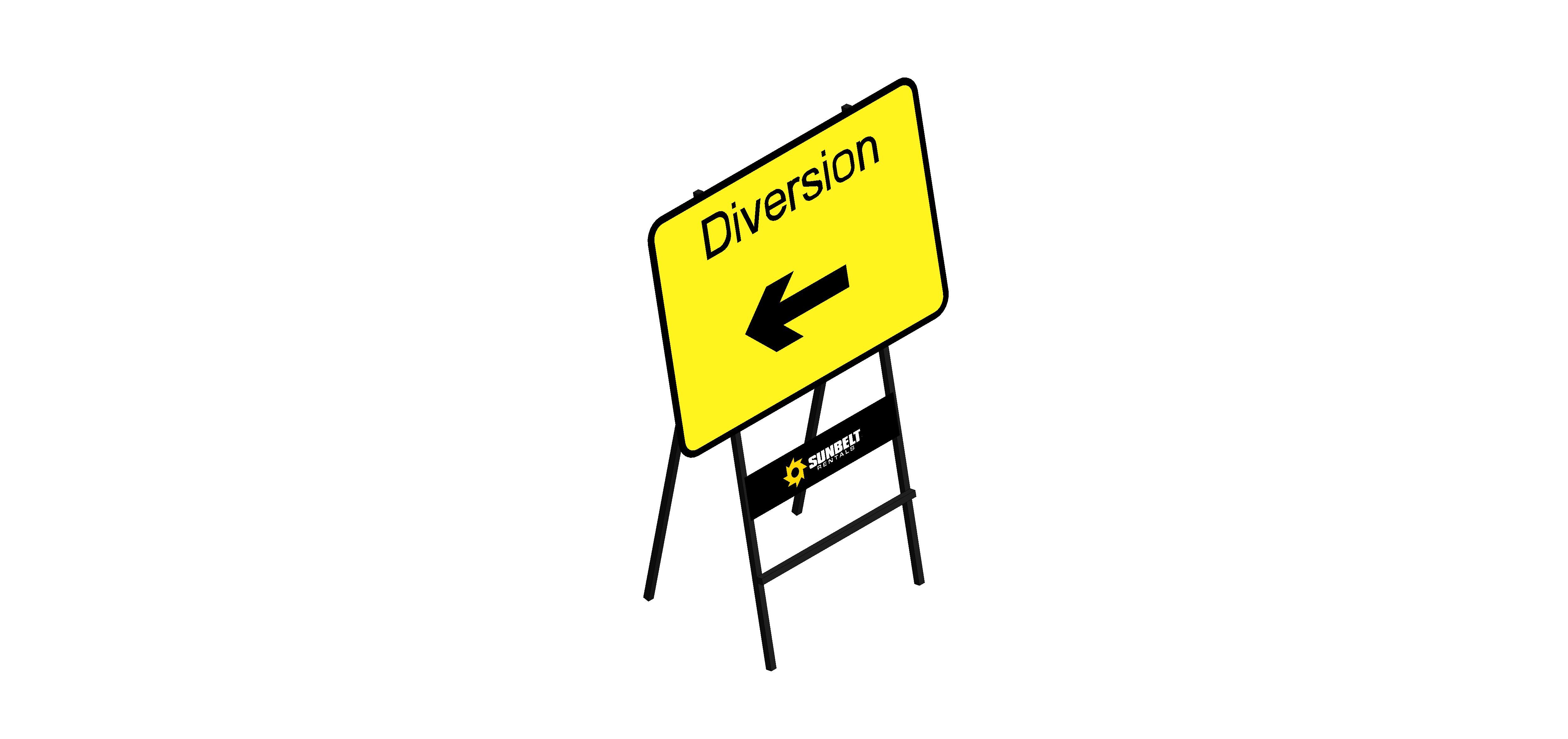 Product: Sunbelt Rentals - Road Sign - Diversion Traffic Large (Left / Right)
