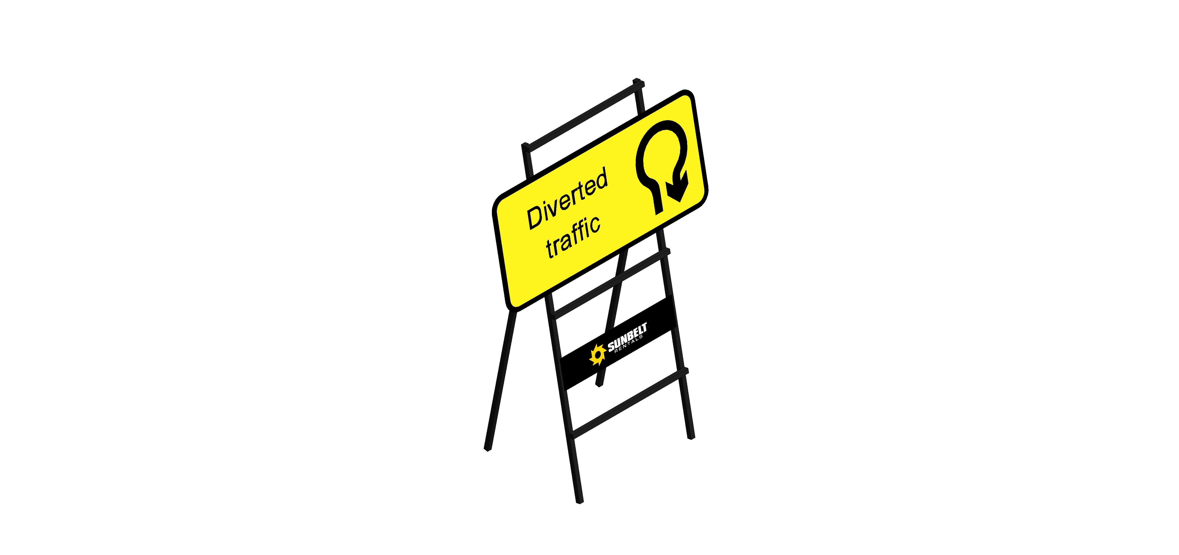 Product: Sunbelt Rentals - Road Sign - Diverted Traffic Return