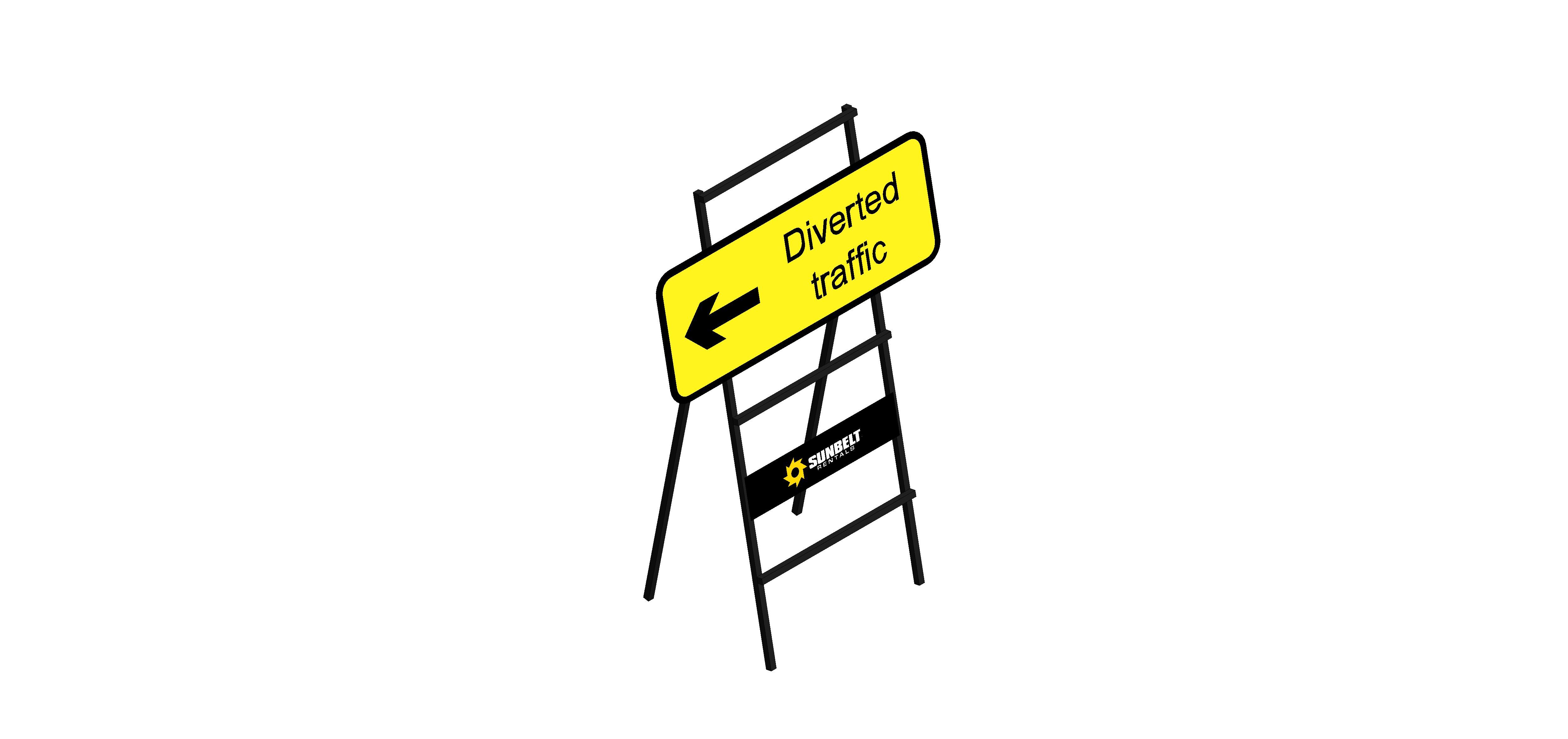 Product: Sunbelt Rentals - Road Sign - Diversion Traffic Large (Left / Right)