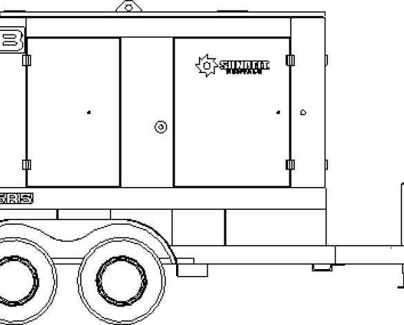 Product: Sunbelt Rentals - Diesel Generator Trailer - JCB G125RS