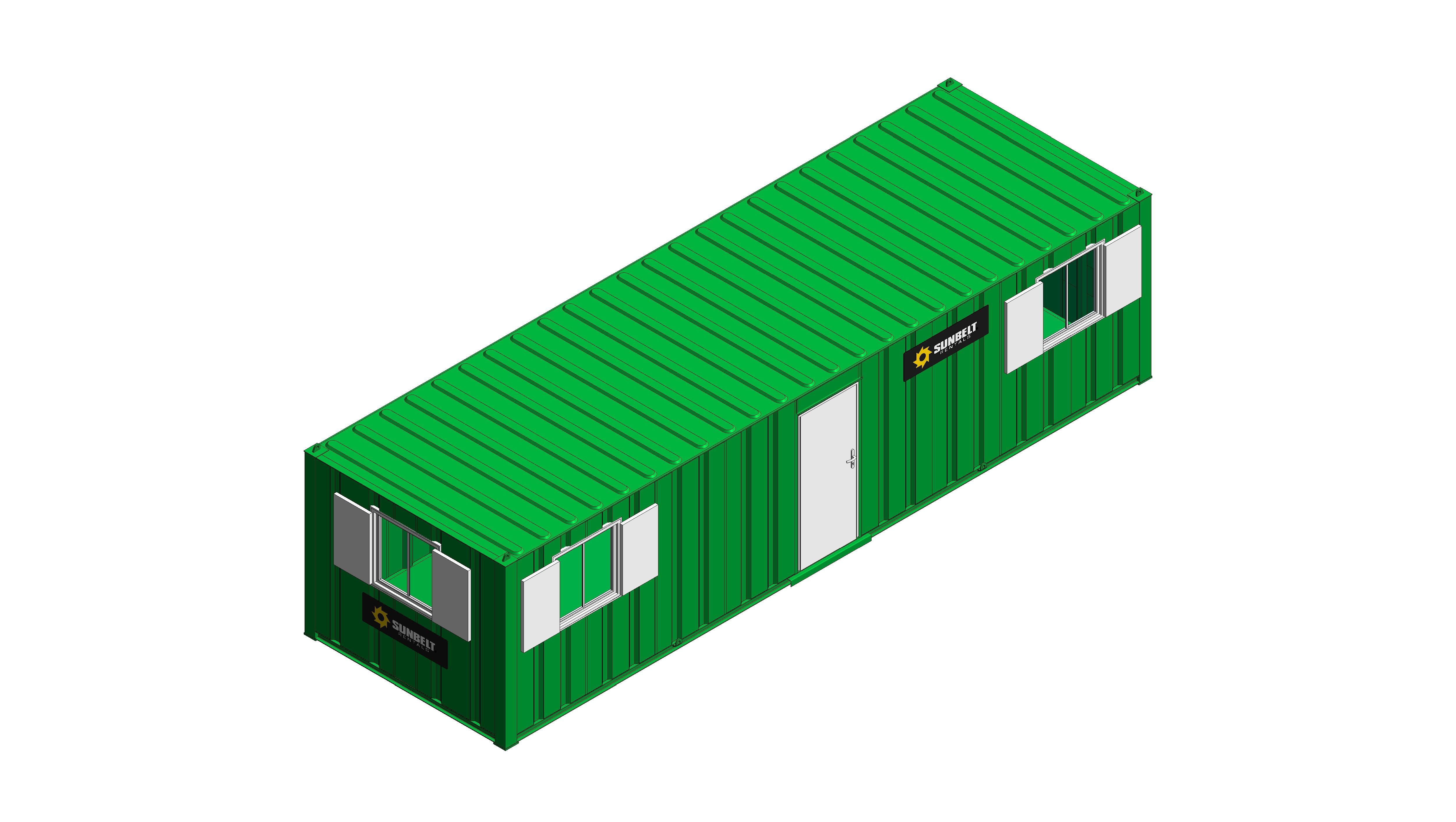 Product: Sunbelt Rentals - Office Open Plan - Thurston Group 32ft x 10ft Front Unit
