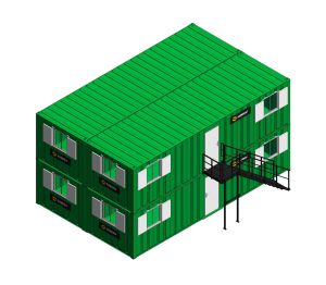 Product: Sunbelt Rentals - Office Open Plan - Thurston Group 32ft x 10ft Two Storey 2 Stack