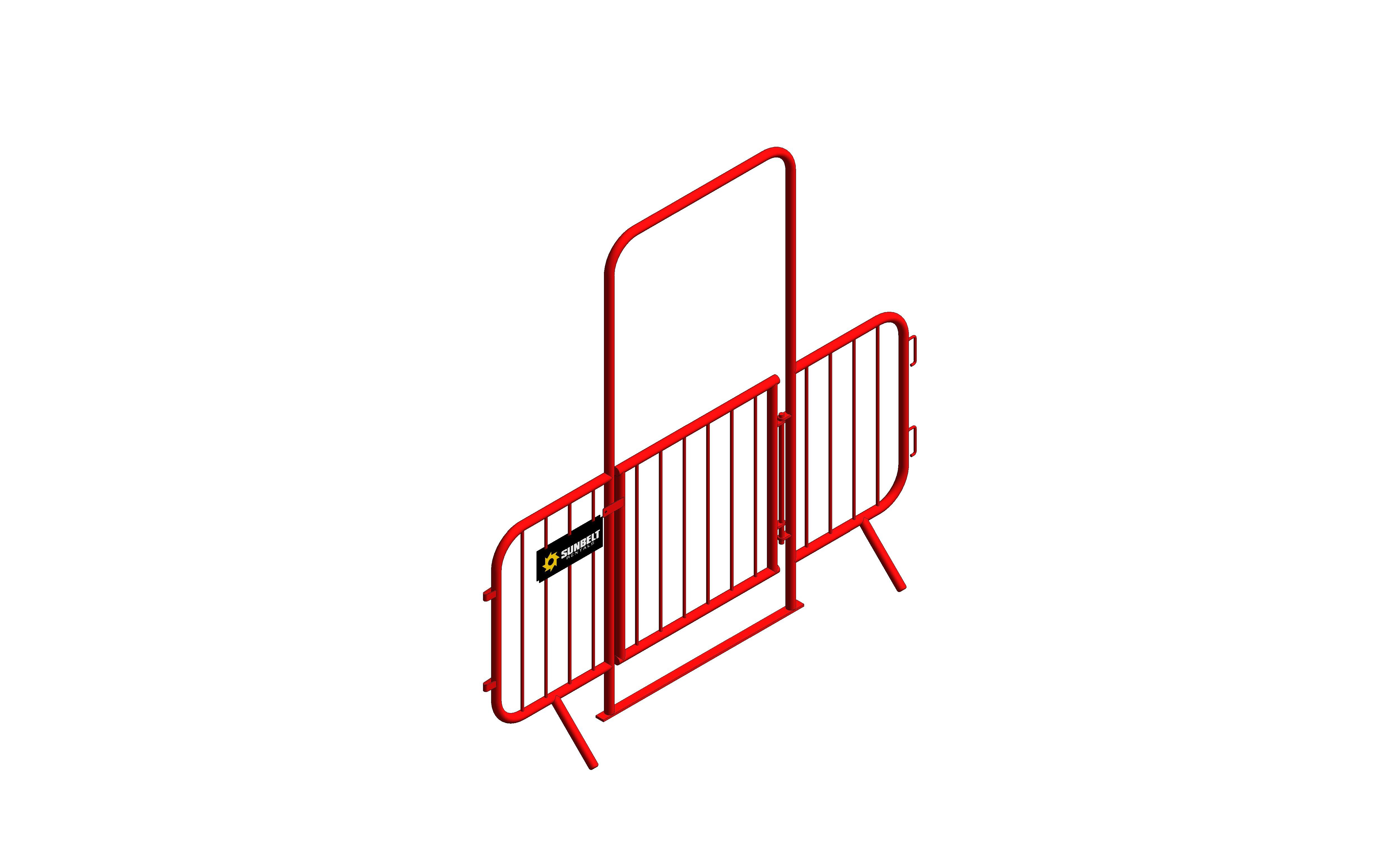Product: Sunbelt Rentals - Fixed Leg Barrier - ZND Walk Through Barrier With Gate