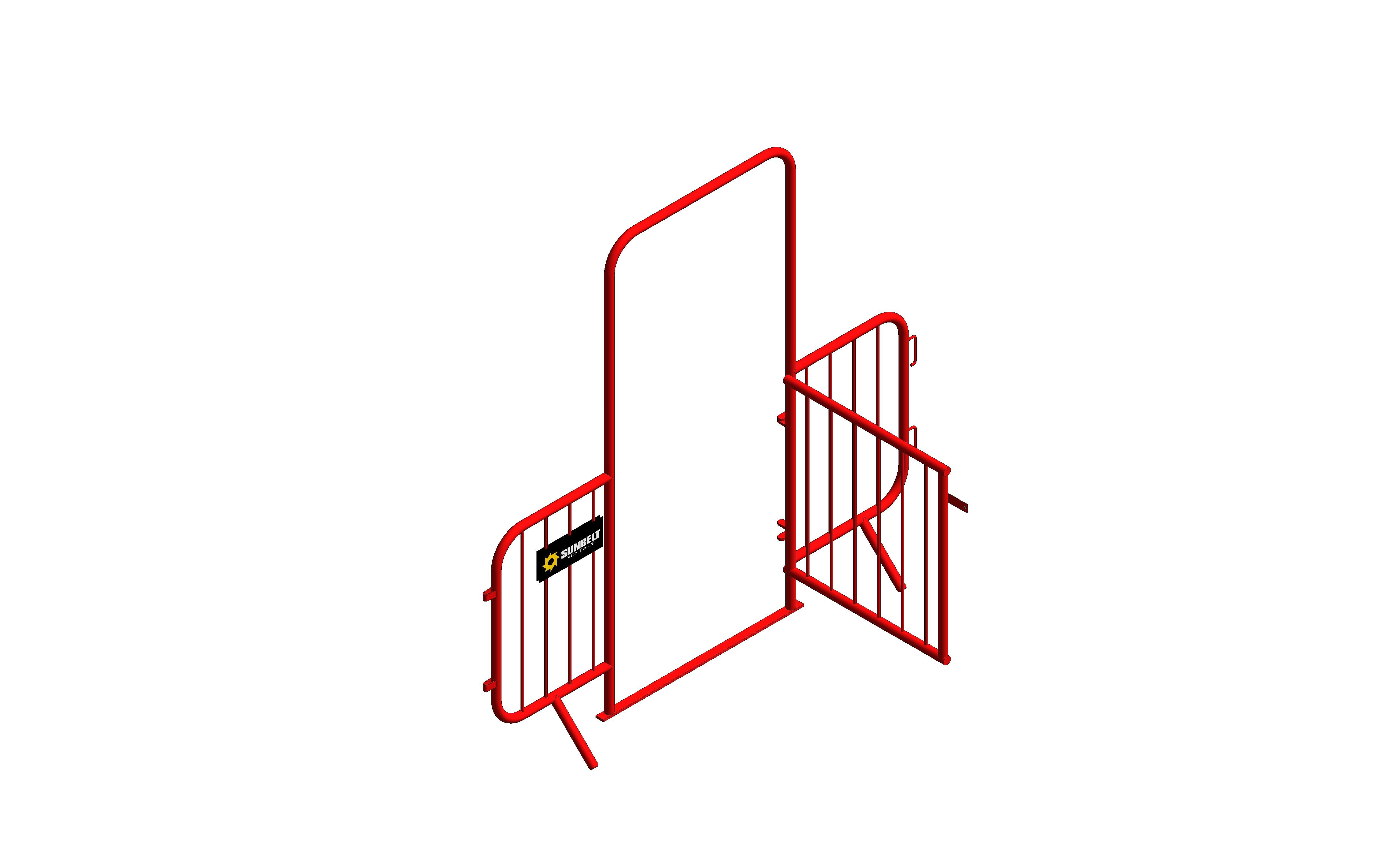 Product: Sunbelt Rentals - Fixed Leg Barrier - ZND Walk Through Barrier With Gate