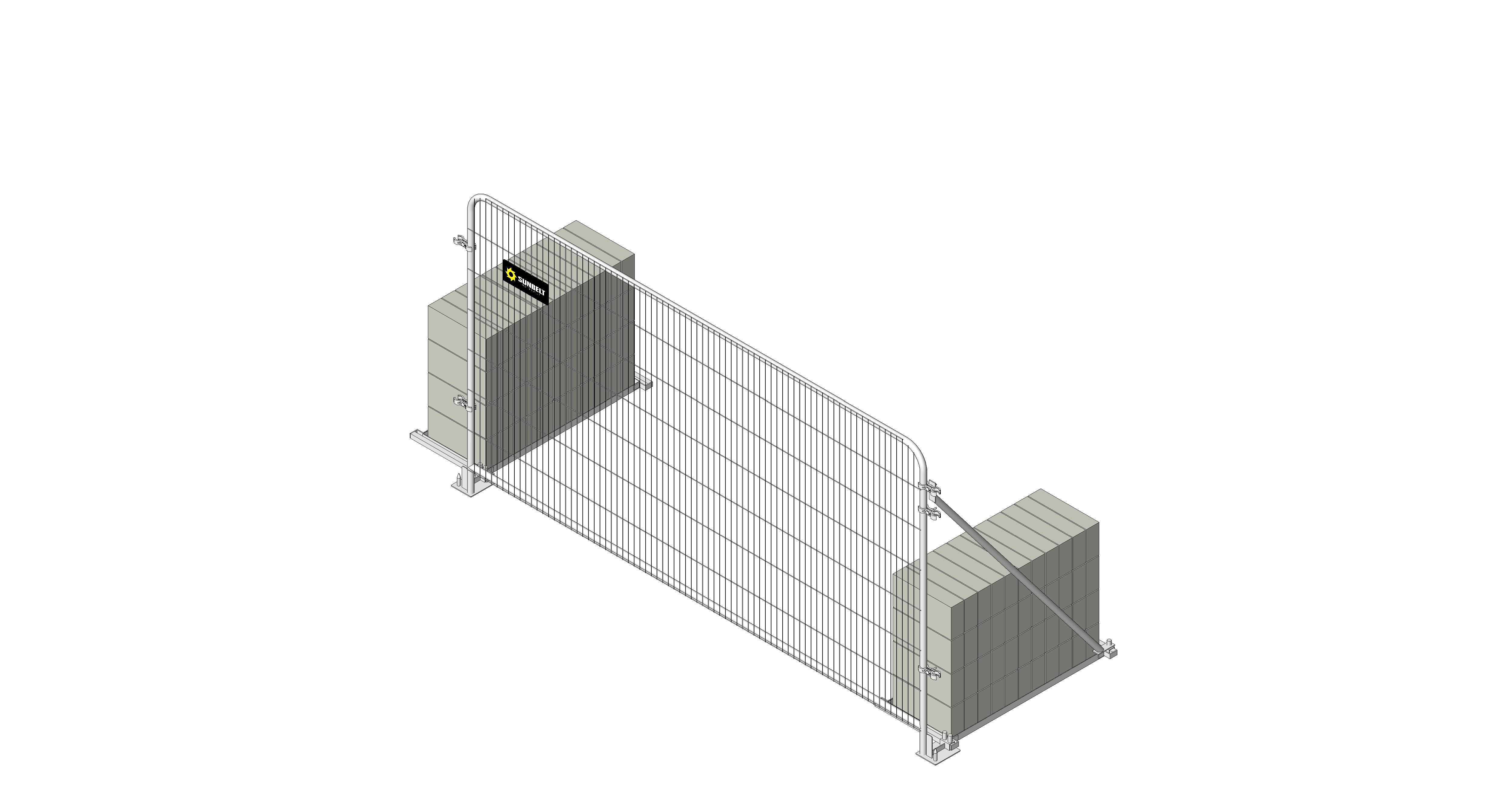 Product: Sunbelt Rentals - Temporary Fencing - ZND With Big Foot