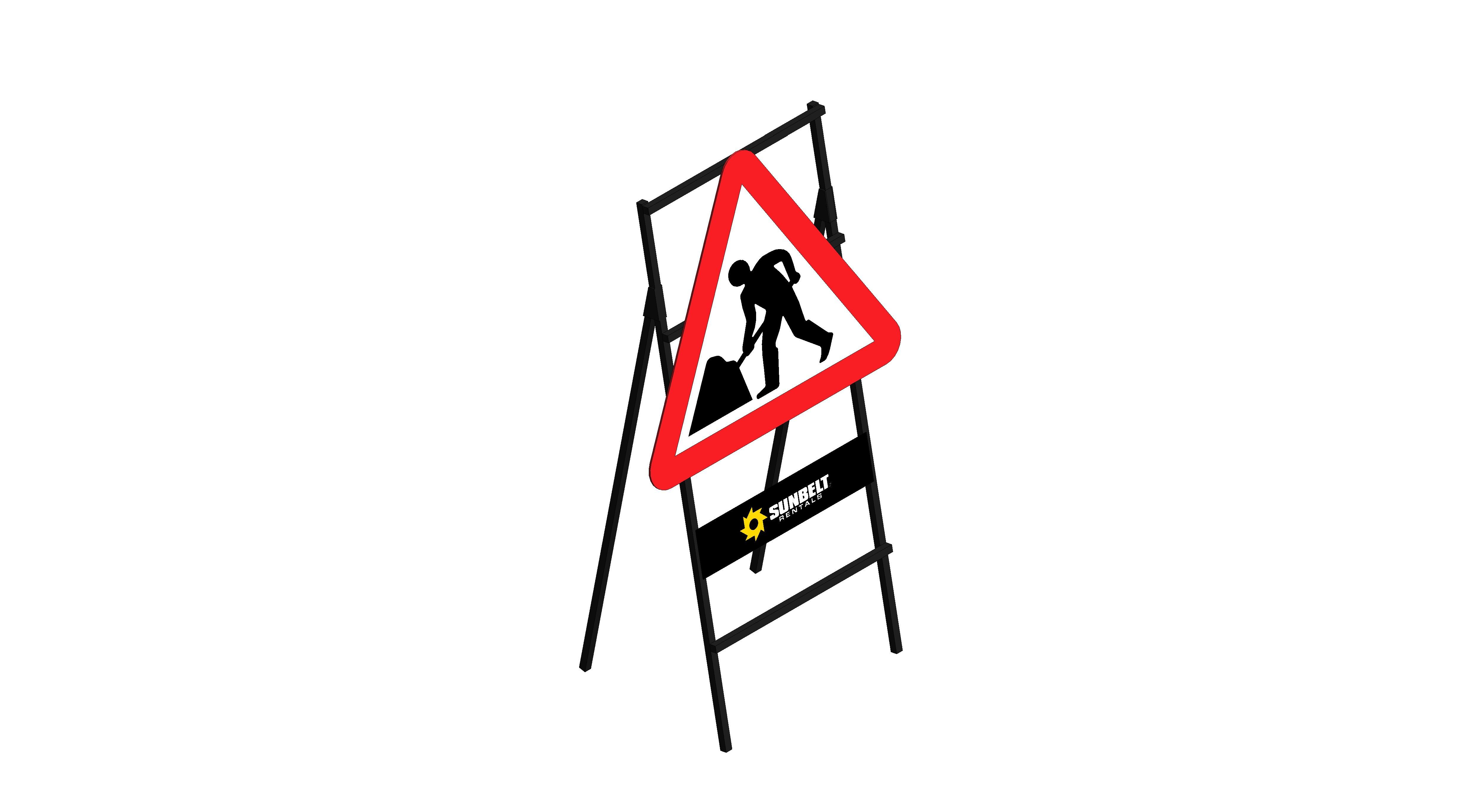 Product: Sunbelt Rentals - Road Sign - Melba Swintex Men At Work Roadworks