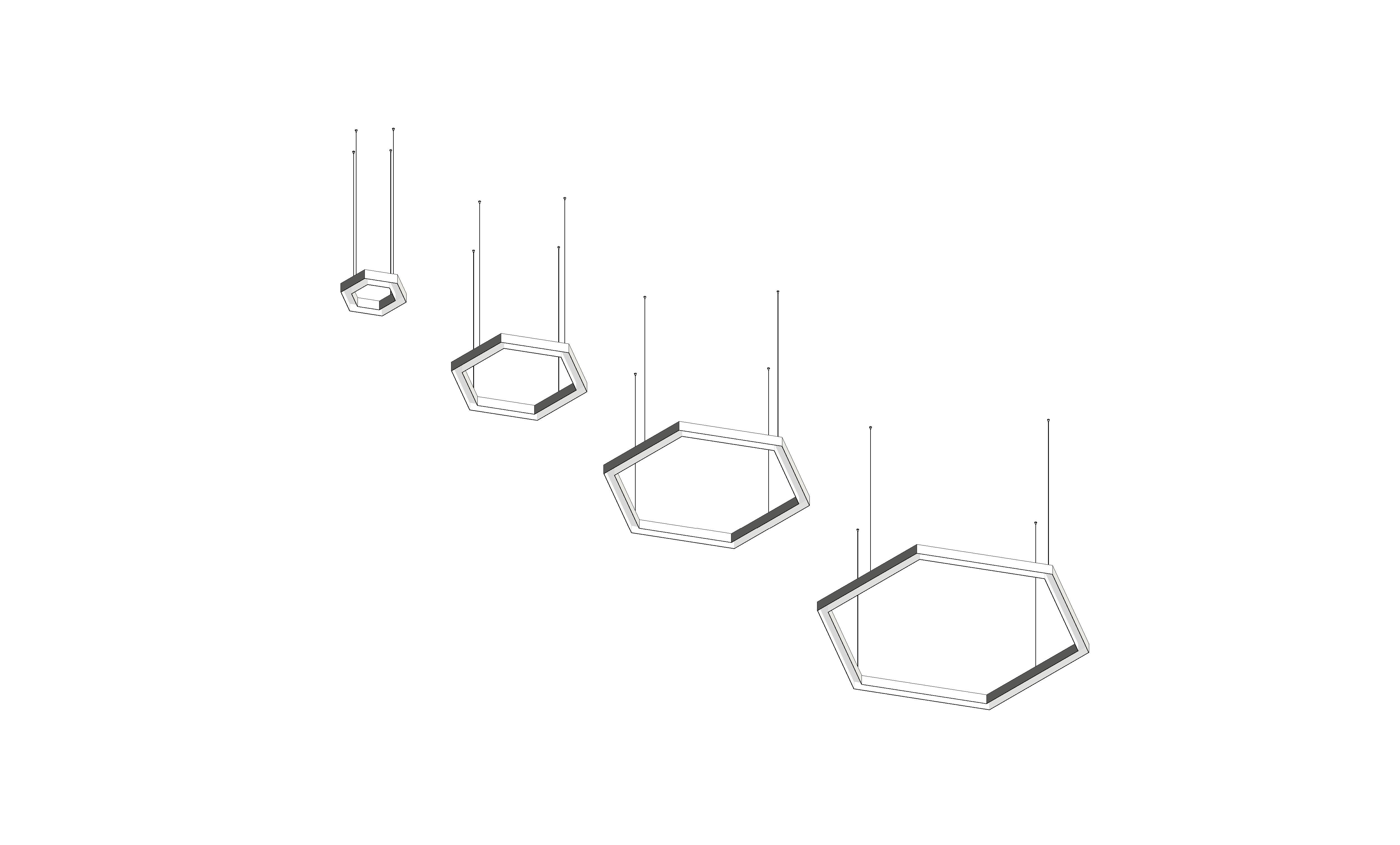 Product: Polaris 1 Hexagon LED Linear Pendant