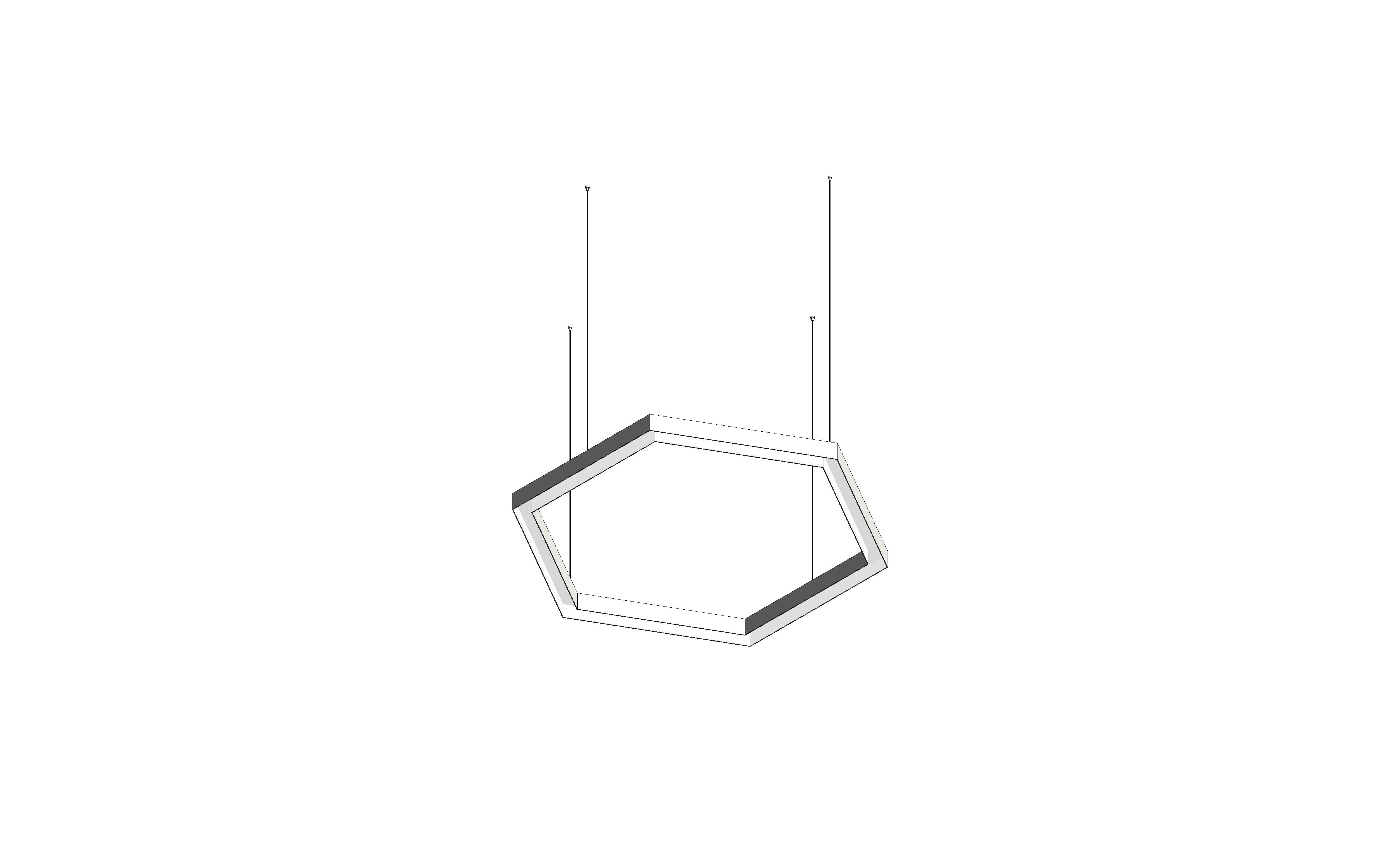 Product: Polaris 1 Hexagon LED Linear Pendant