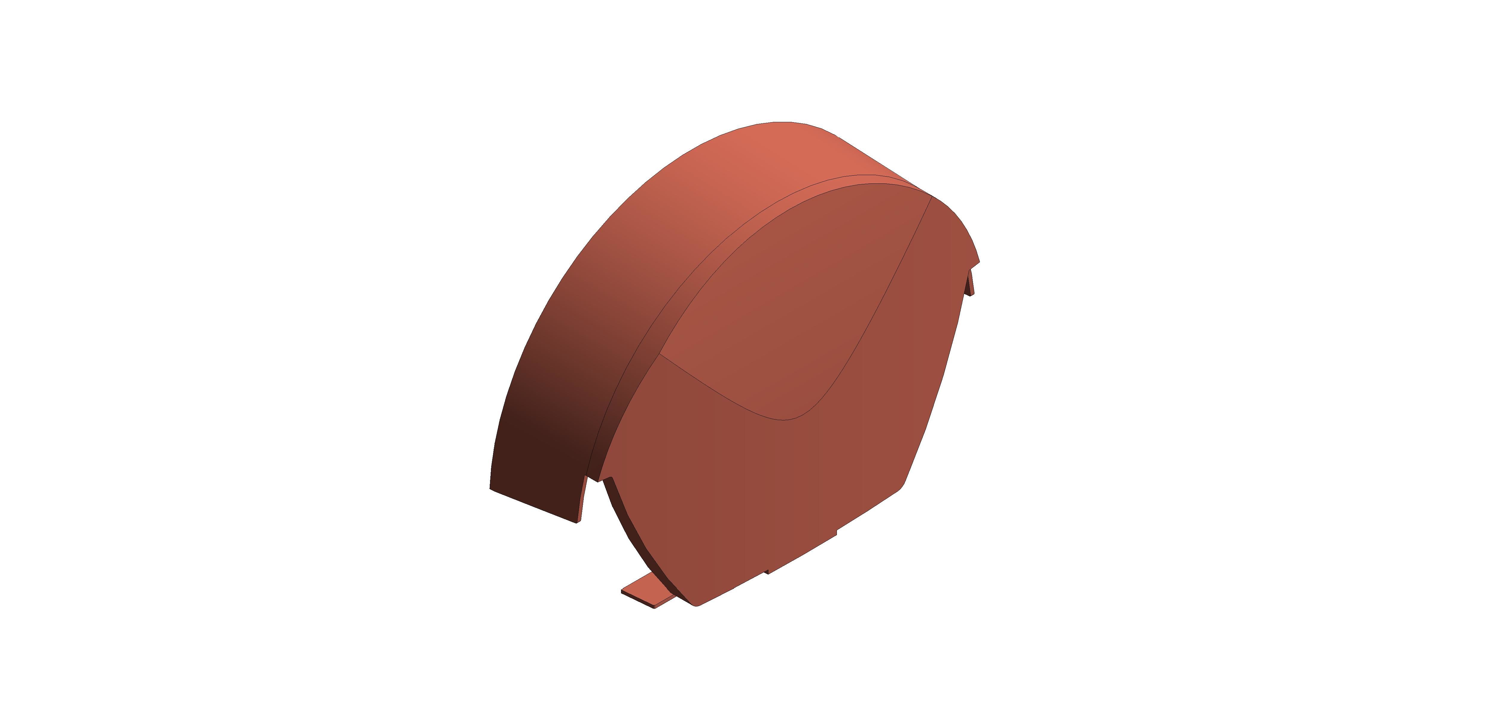 Product: Universal dry fix half round ridge end cap