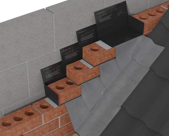 Product: Everdry Stepped Cavity Trays for Brickwork - Lead Attached