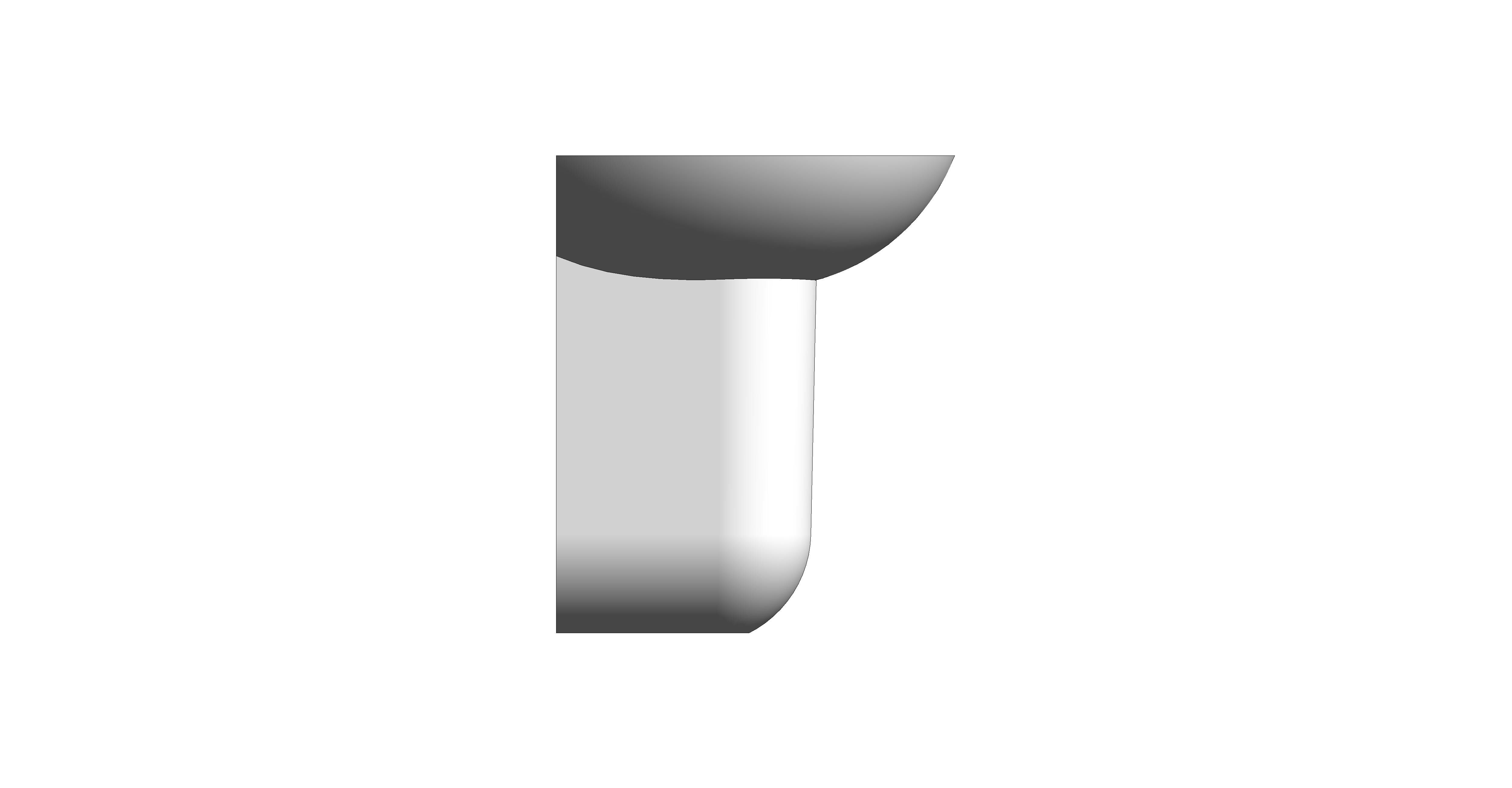 bimstore side image of the 450mm Basin and Semi Pedestal from Trade Washrooms