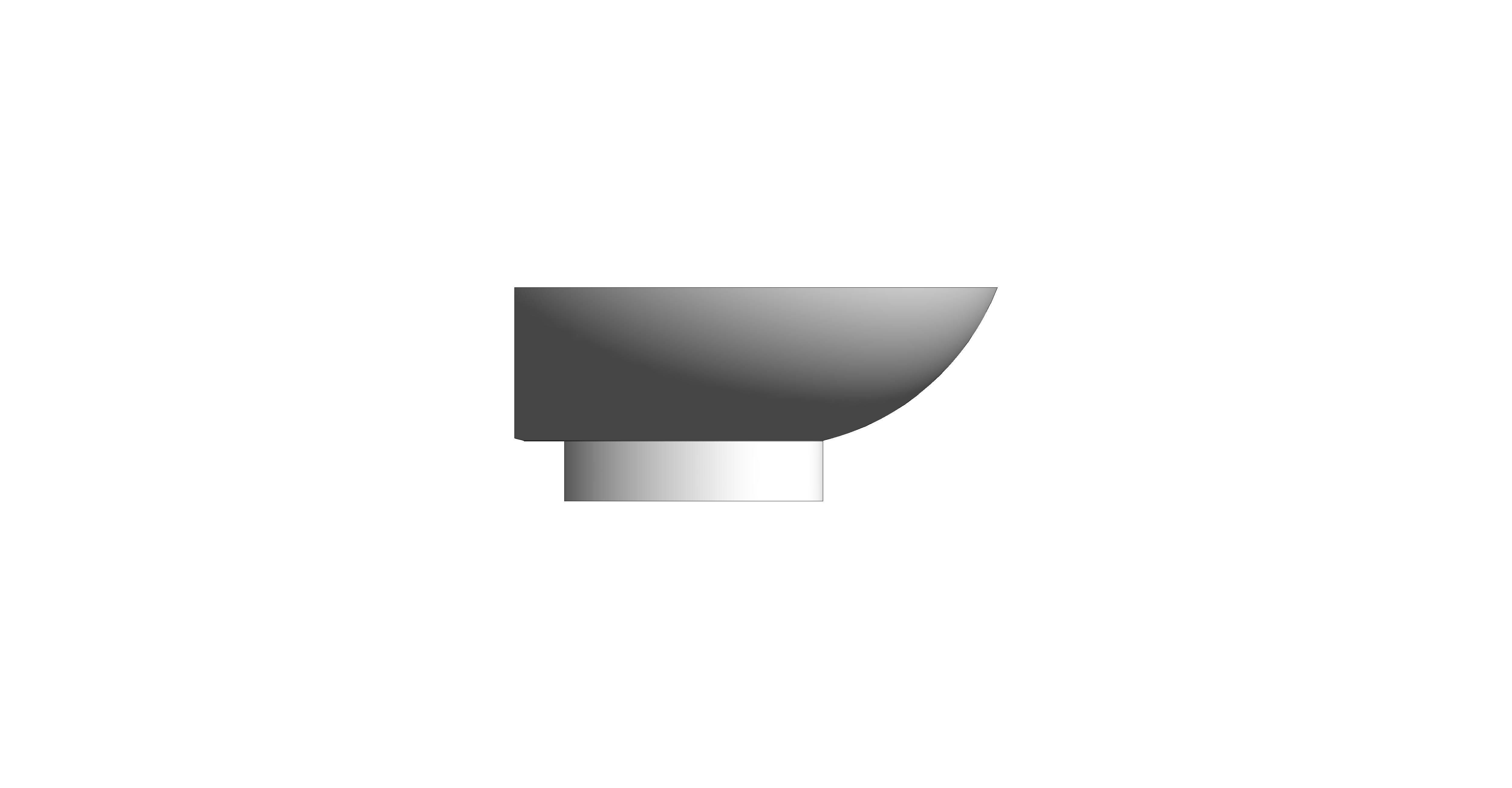 bimstore side image of the 450mm Wall Hung Basin from Trade Washrooms