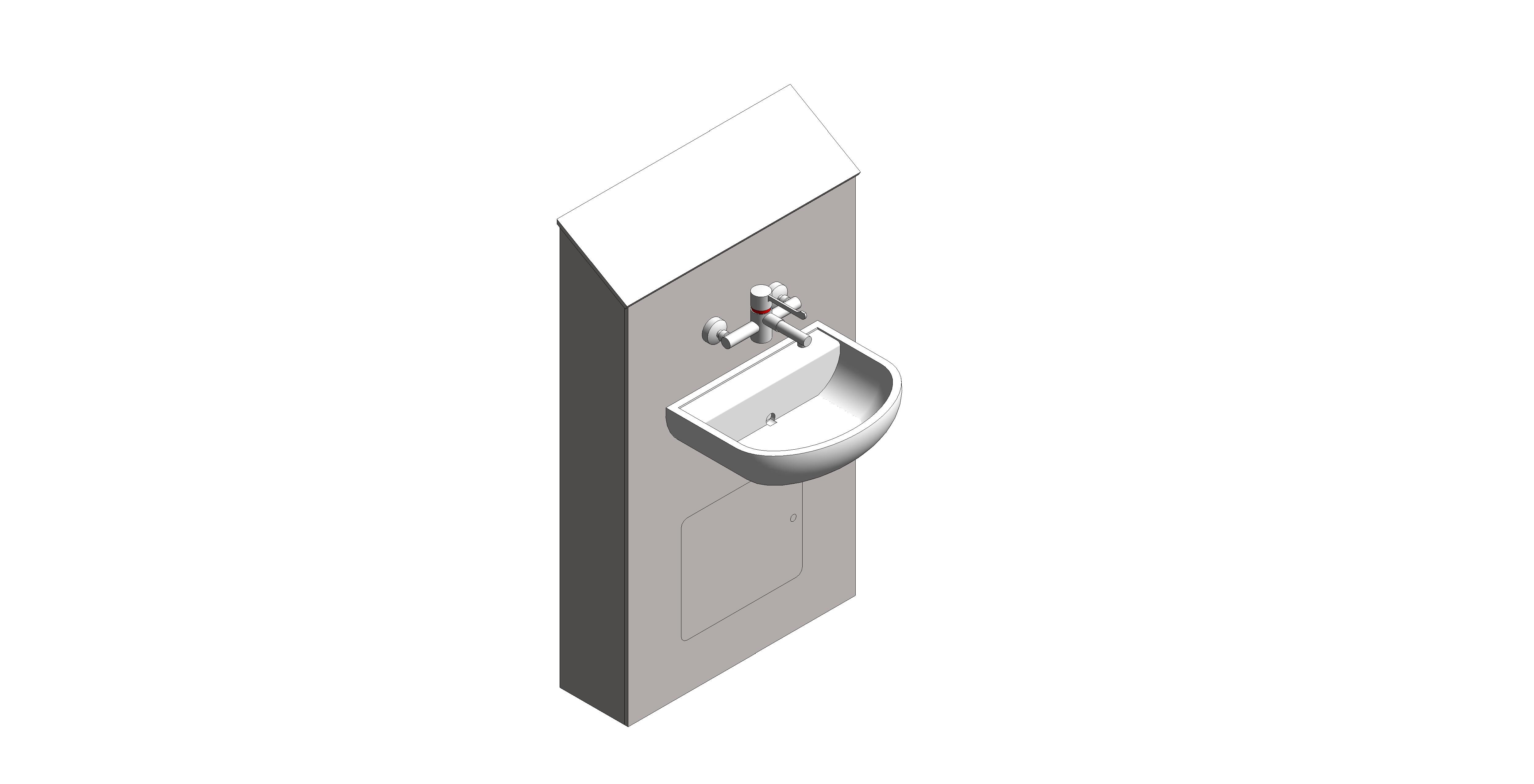 bim, store, revit, quality, content, download, free, trade, washrooms, sanitary, ware, plumbing, clinical, wash, hand, basin, mixing, tap, IPS, Assembly, Half, Height