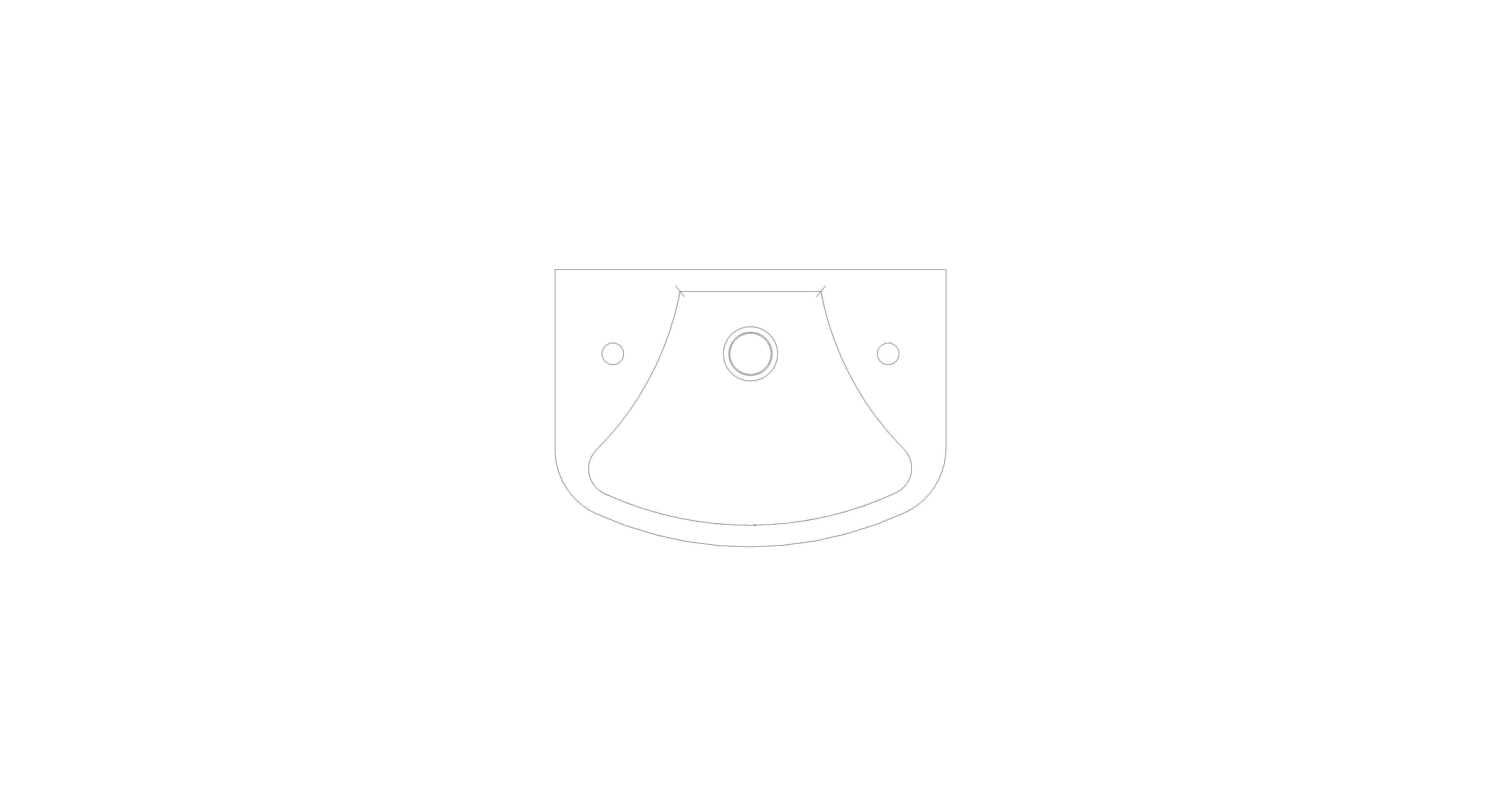bimstore plan image of the Cloakroom Basin 360mm from Trade Washrooms