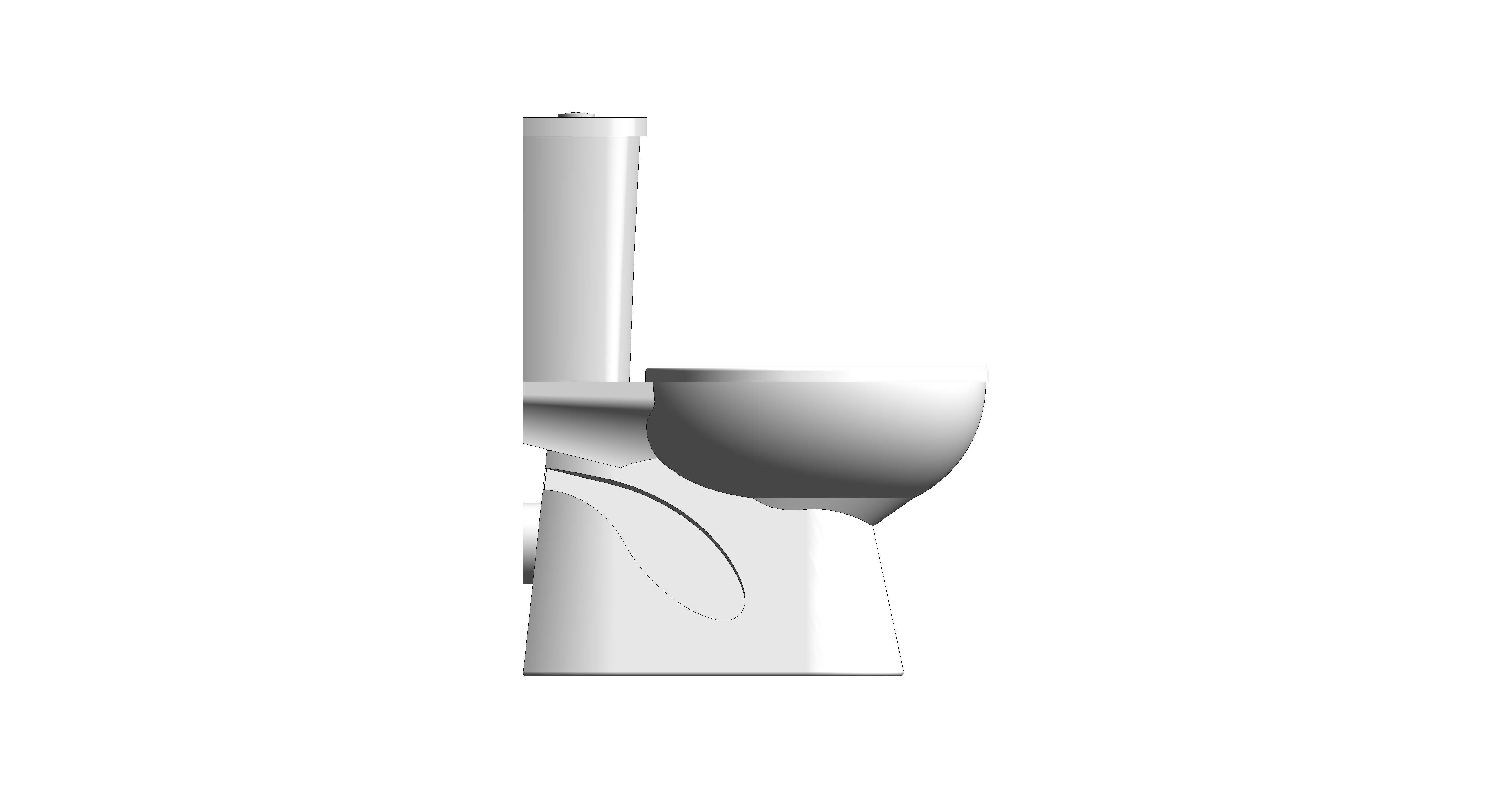bimstore side image of the Close Coupled WC Pack from Trade Washrooms