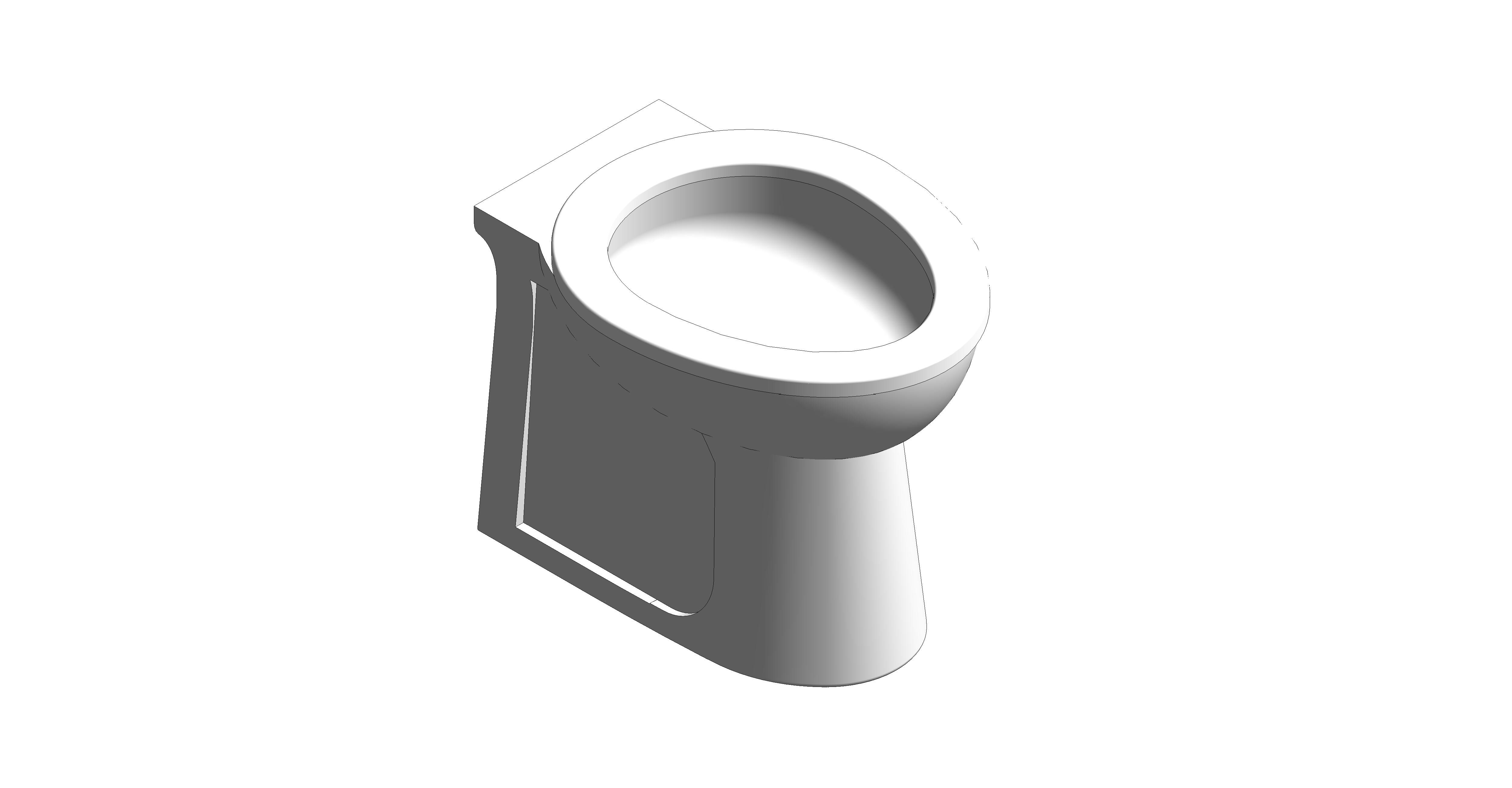 bimstore 3D image of the Commercial Back to Wall Toilet Pan from Trade Washrooms