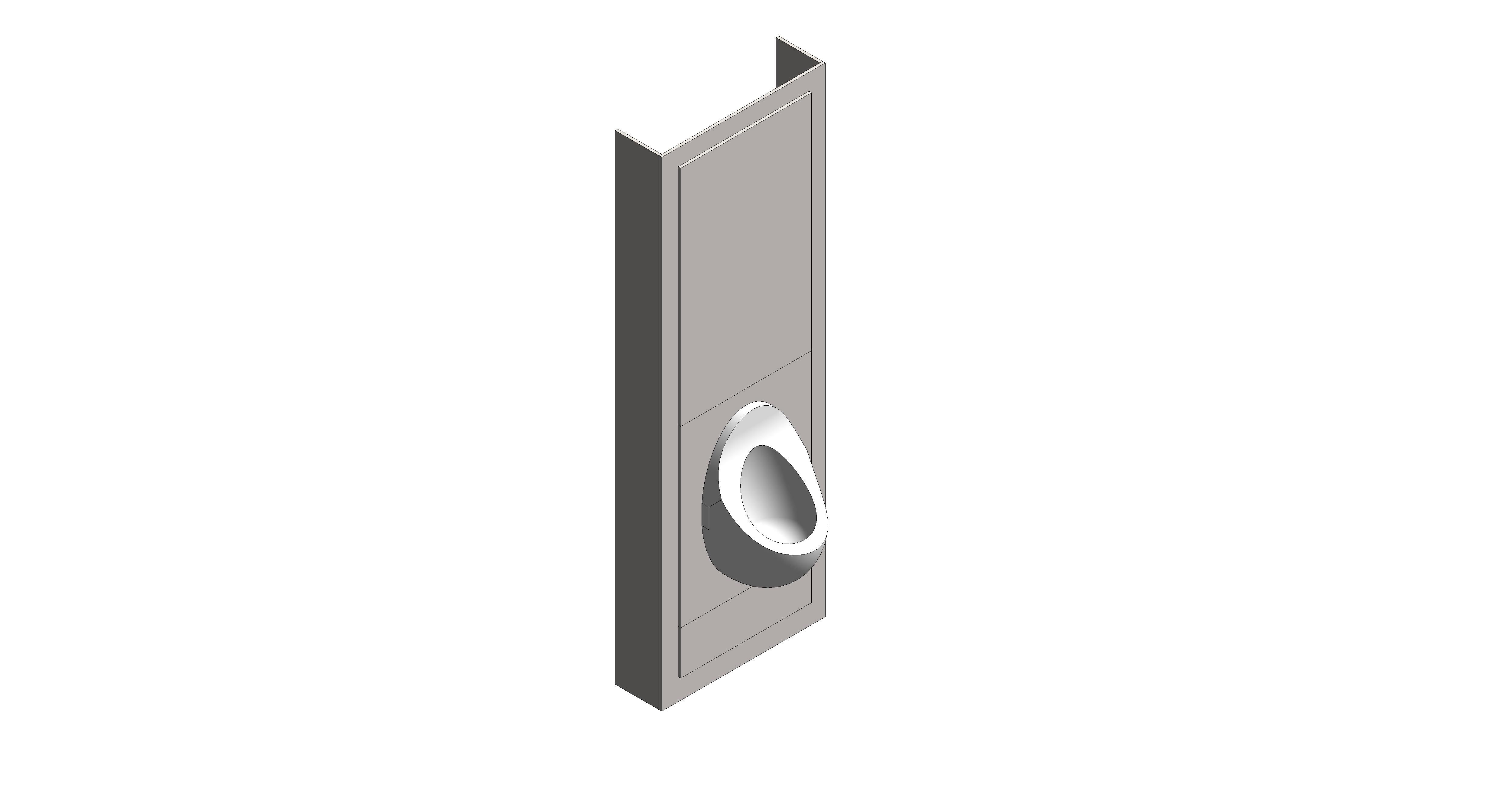 bimstore 3D image of the 1 x Concealed Trap Urinal Set from Trade Washrooms