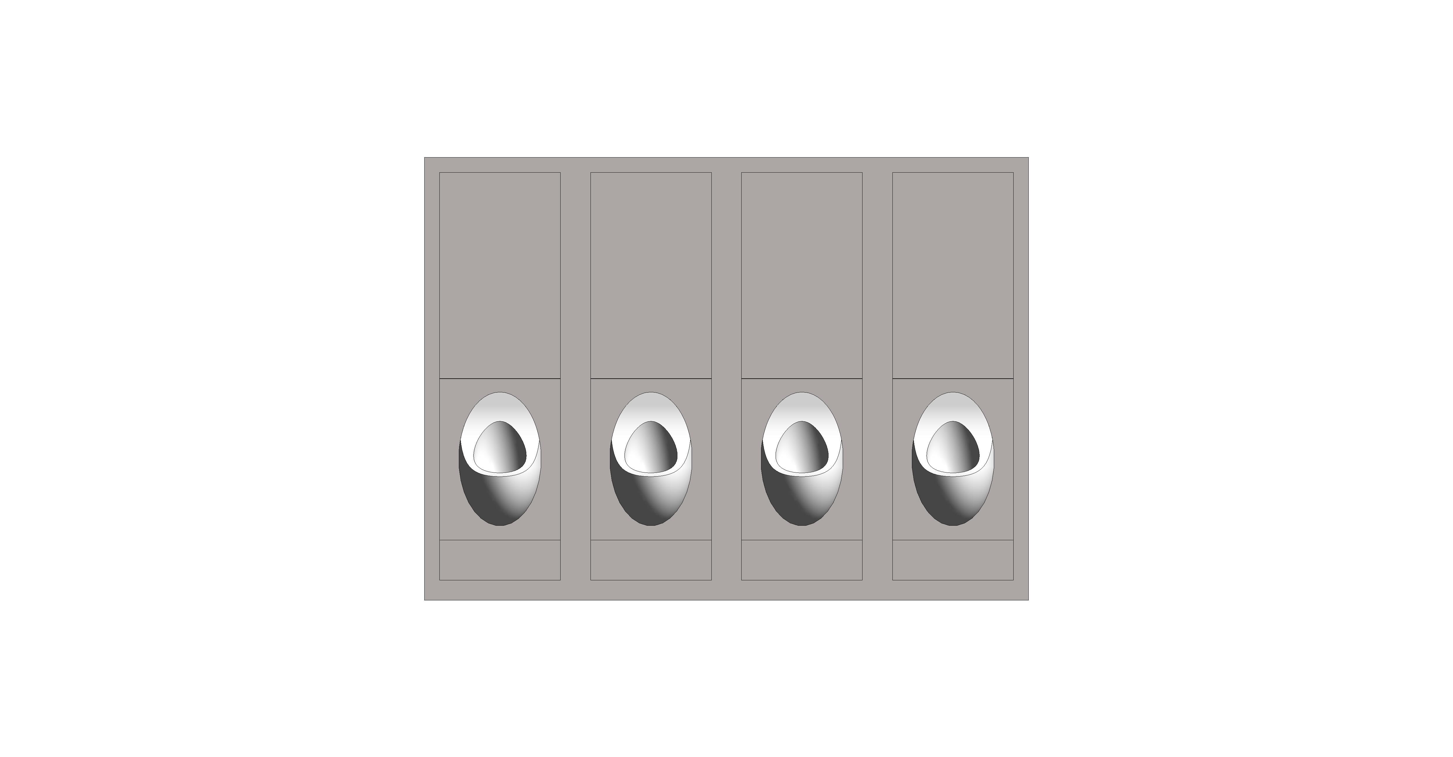 bimstore front image of the 4 x Concealed Trap Urinal Set from Trade Washrooms