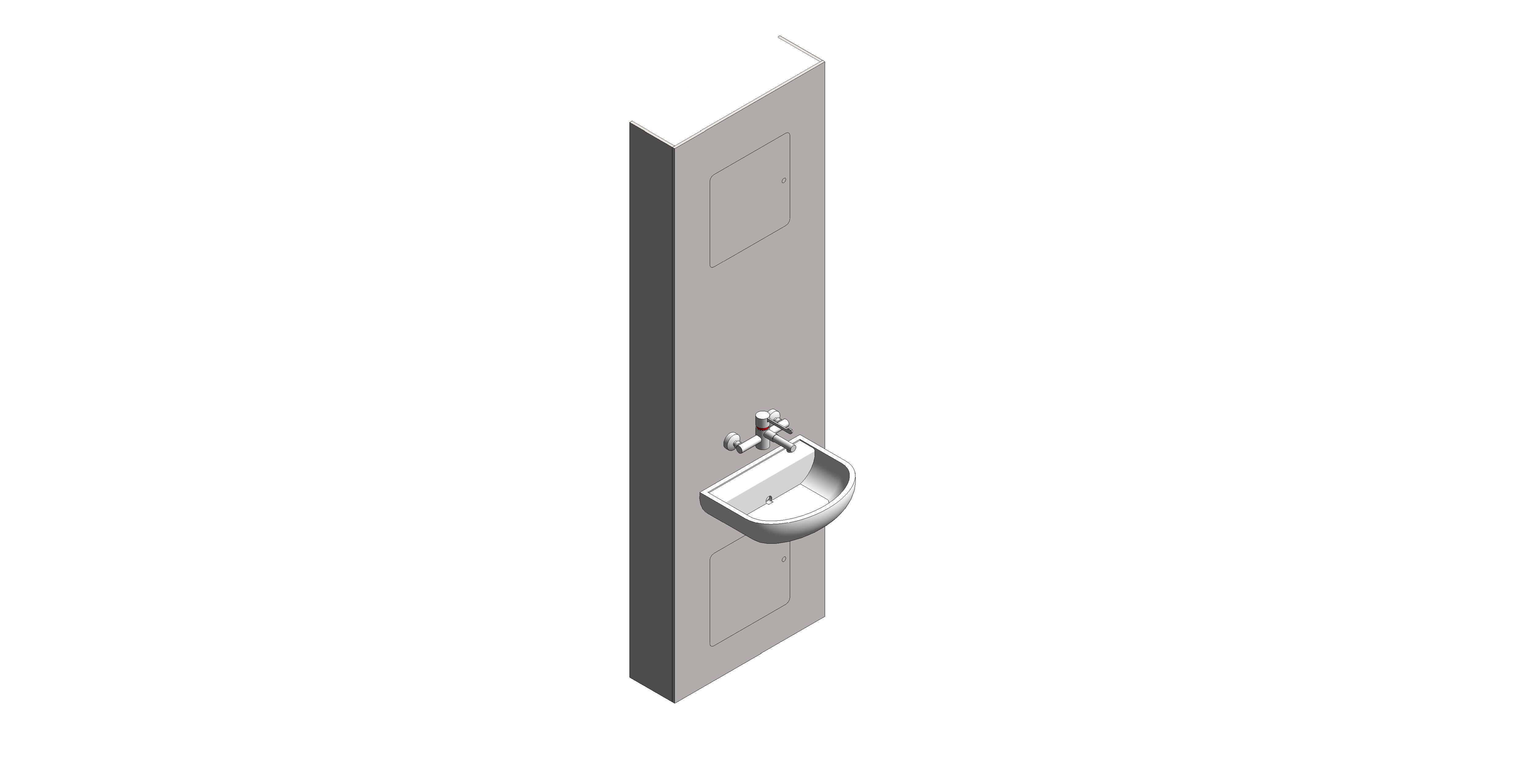 bim, store, revit, quality, content, download, free, trade, washrooms, sanitary, ware, plumbing, clinical, wash, hand, basin, mixing, tap, IPS, Assembly, full, Height