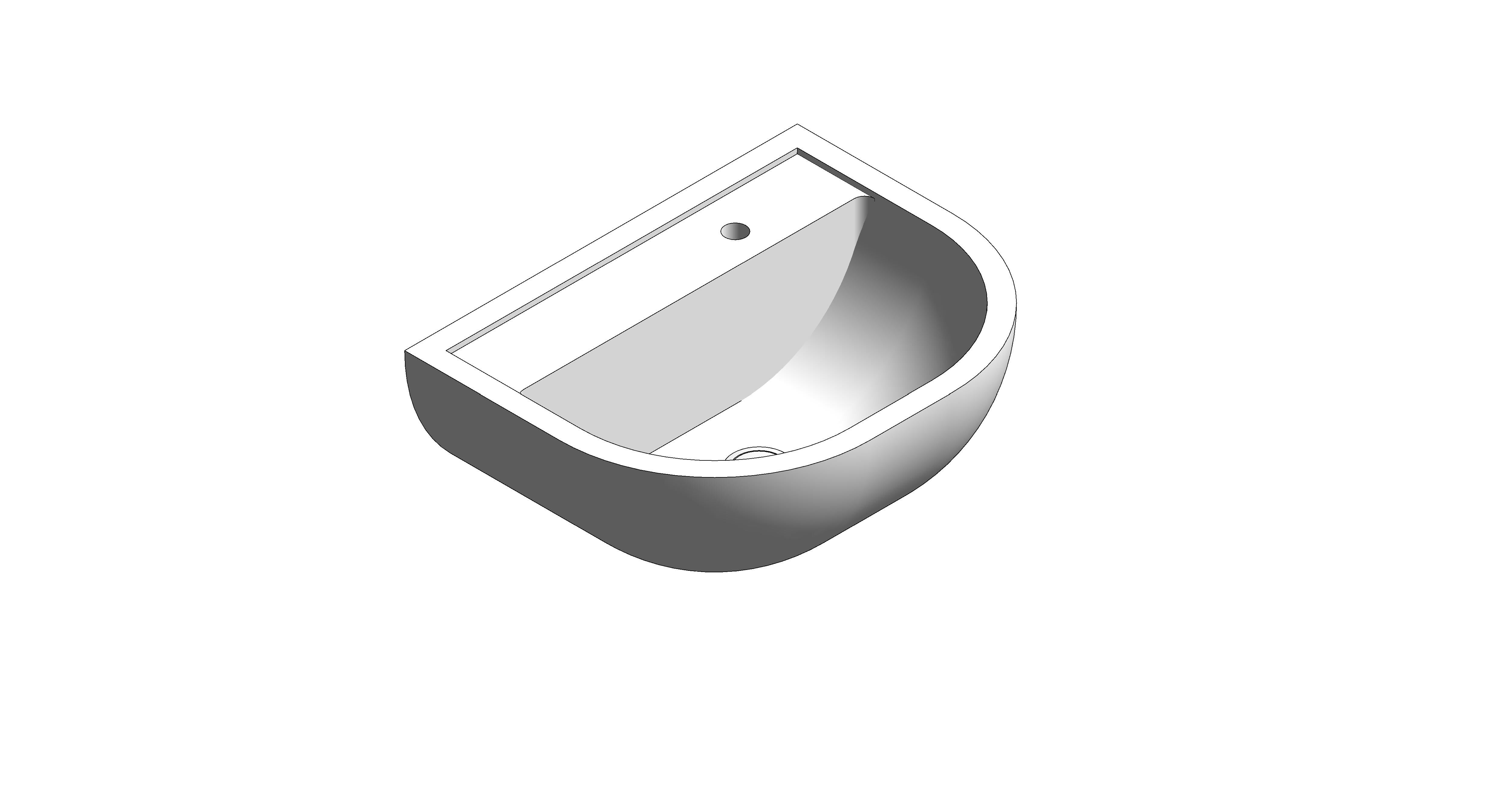 bimstore 3D image of the Medical Hand Rinse Basin Right Hand from  Trade Washrooms