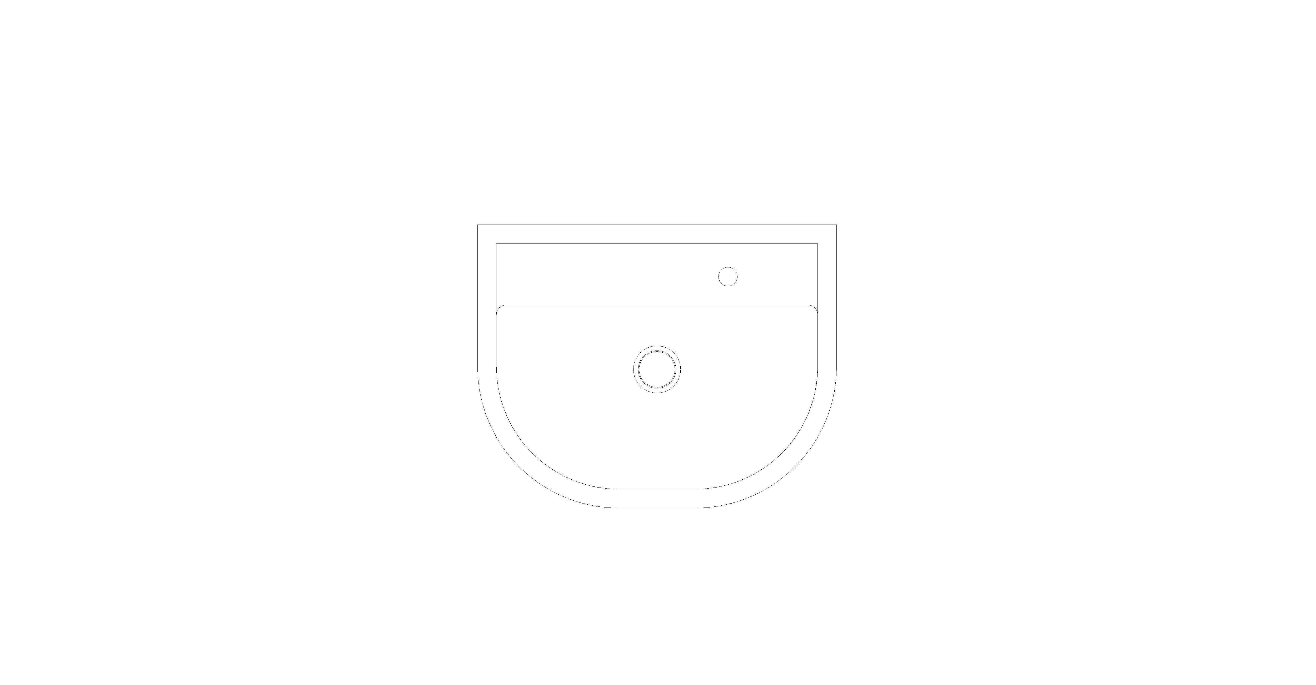 bimstore plan image of the Medical Hand Rinse Basin Right Hand  from Trade Washrooms