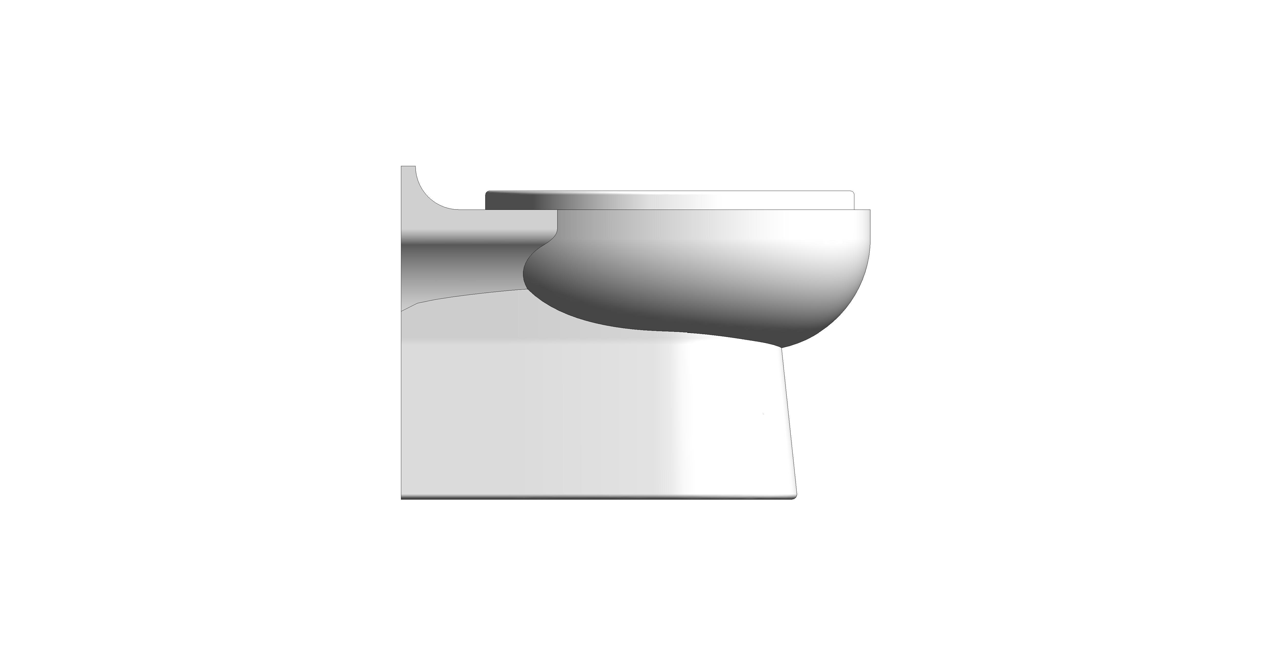 bimstore side image of the Rimless Infant Toilet Pan from Trade Washrooms