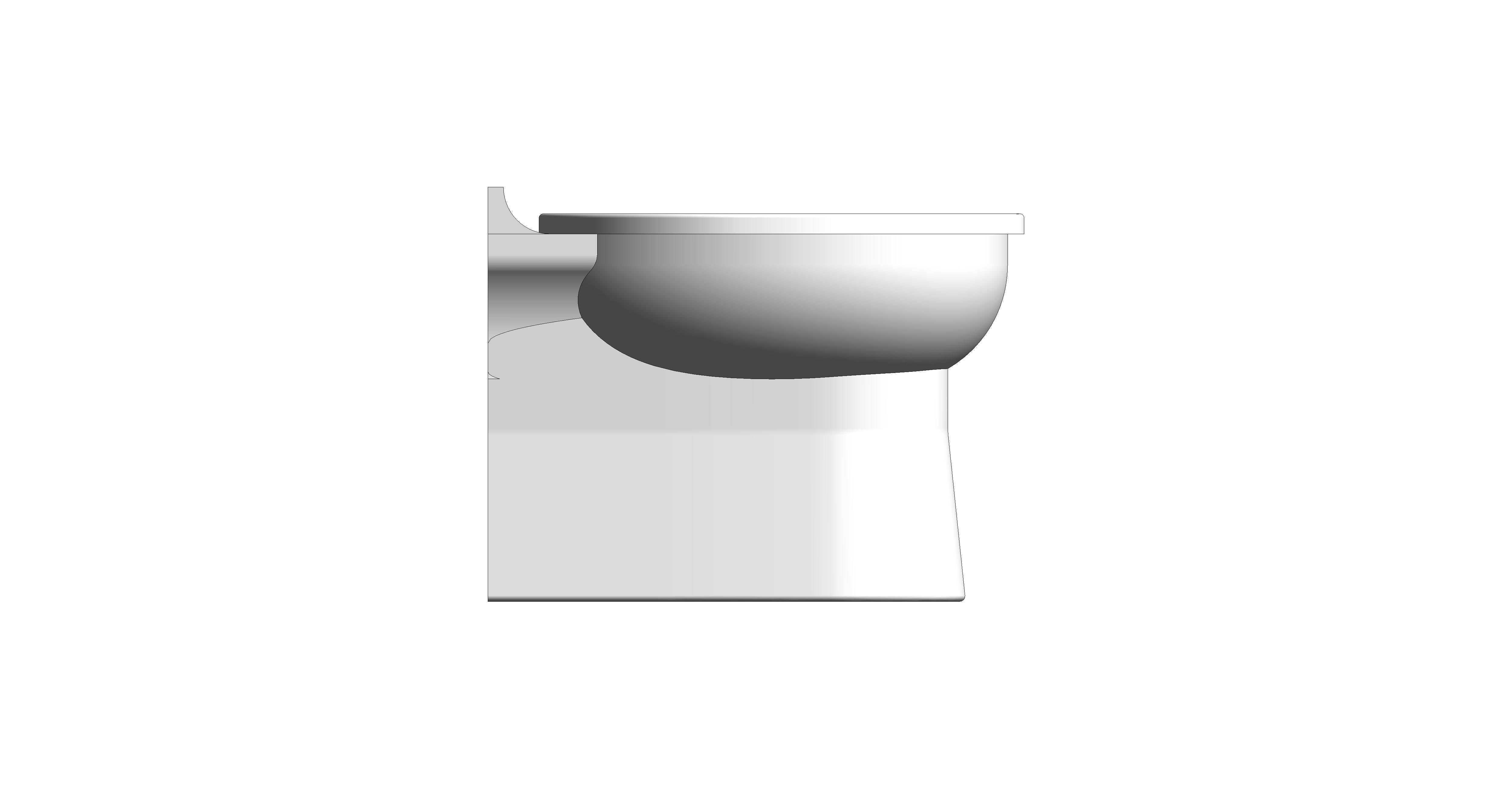 bimstore side image of the Rimless Junior Toilet Pan from Trade Washrooms