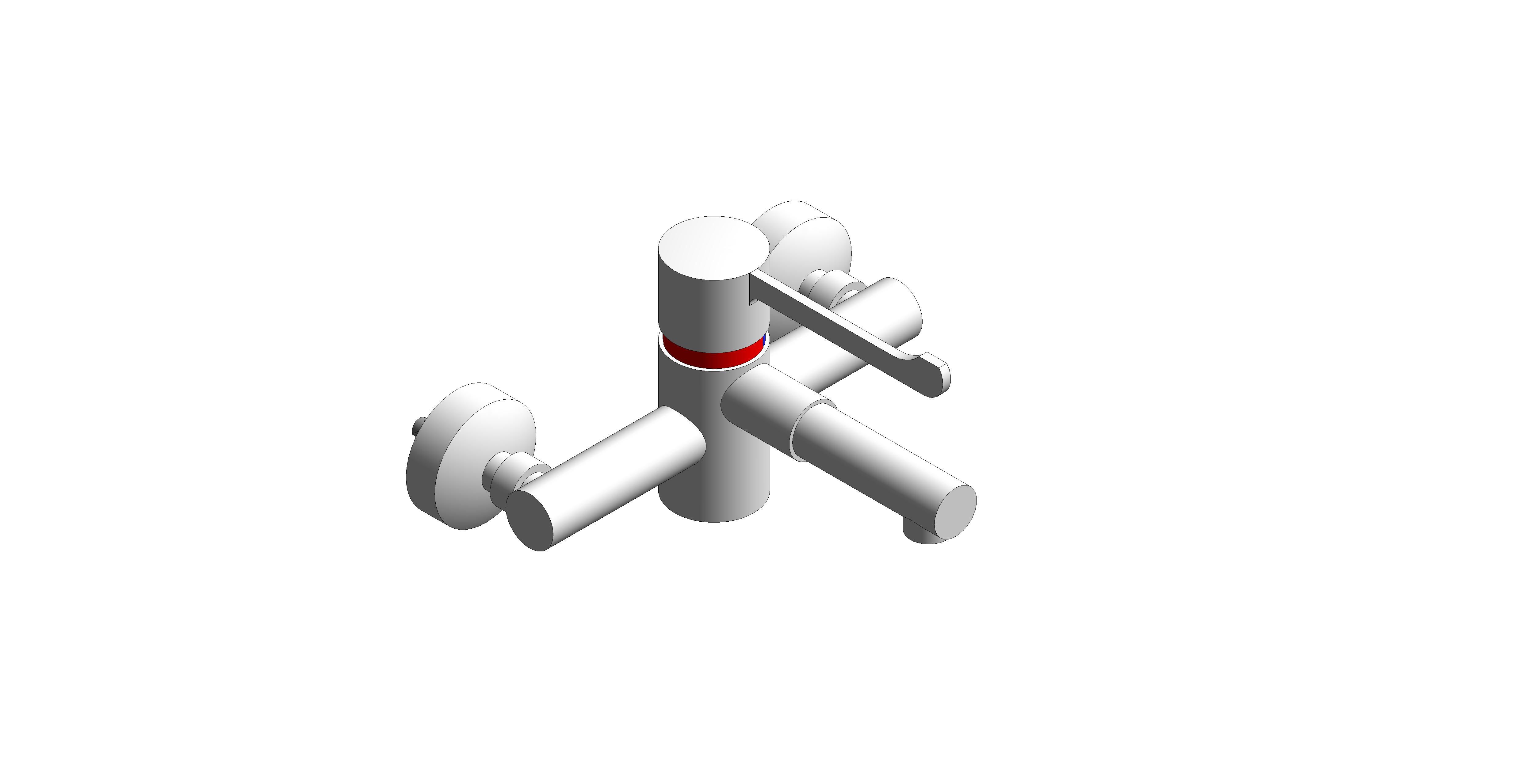 bim, store, revit, quality, content, download, free, trade, washrooms, sanitary, ware, plumbing, securitherm, wall, mounted, clinical, wash, mixer, mixing, tap, faucet