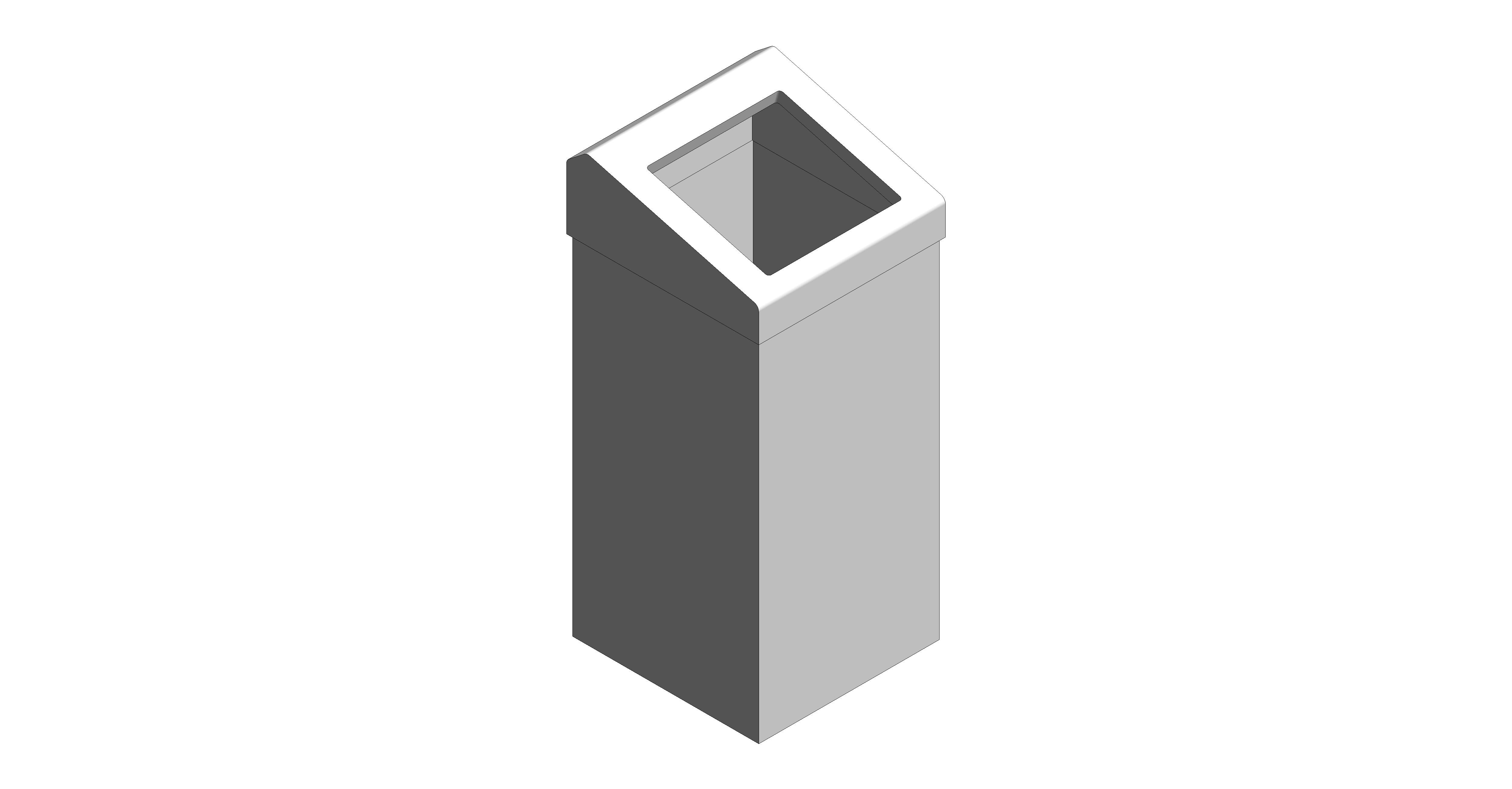 bimstore 3D image of the Stainless Steel 50-Litre Waste Bin Chute Lid from Trade Washrooms