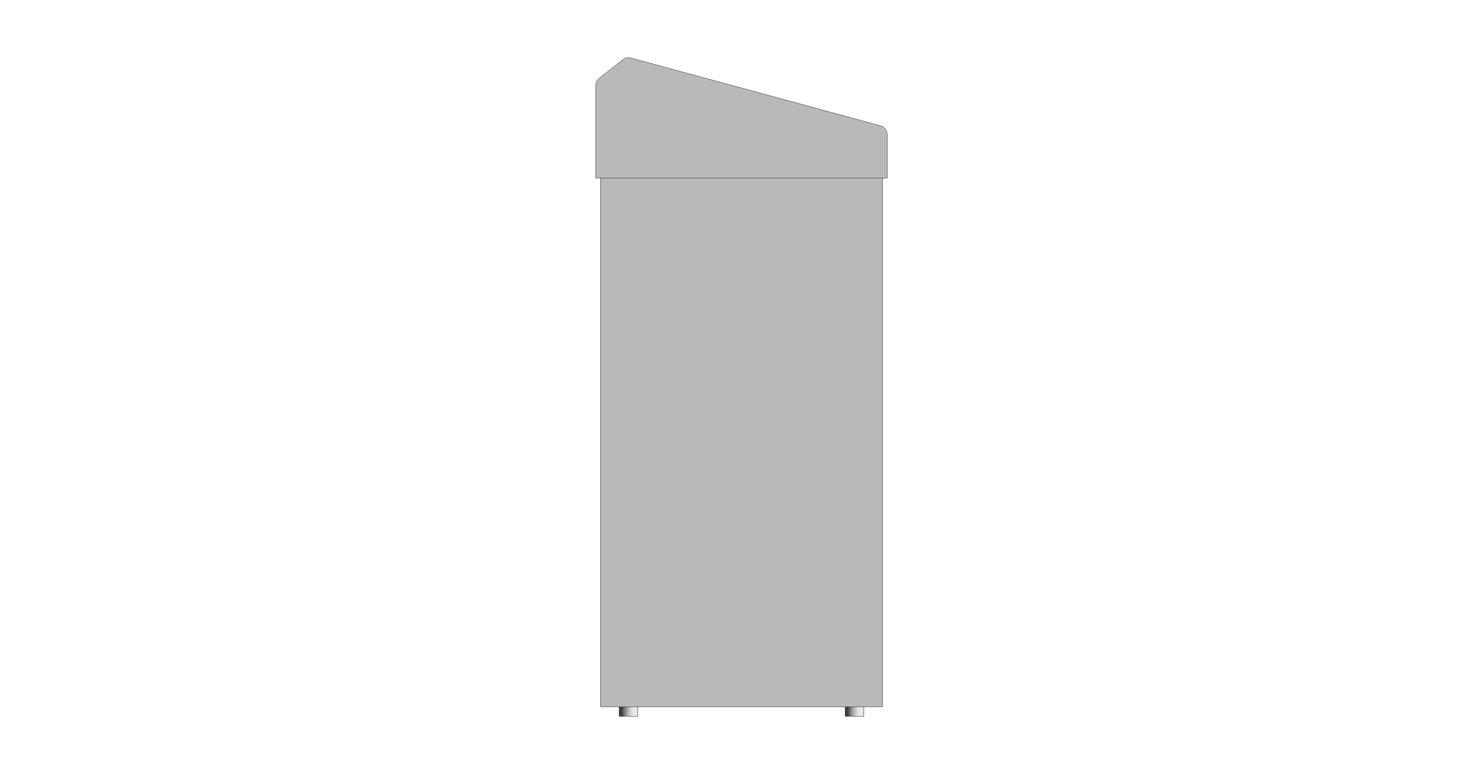 bimstore side image of the Stainless Steel 50-Litre Waste Bin Flap Lid from Trade Washrooms