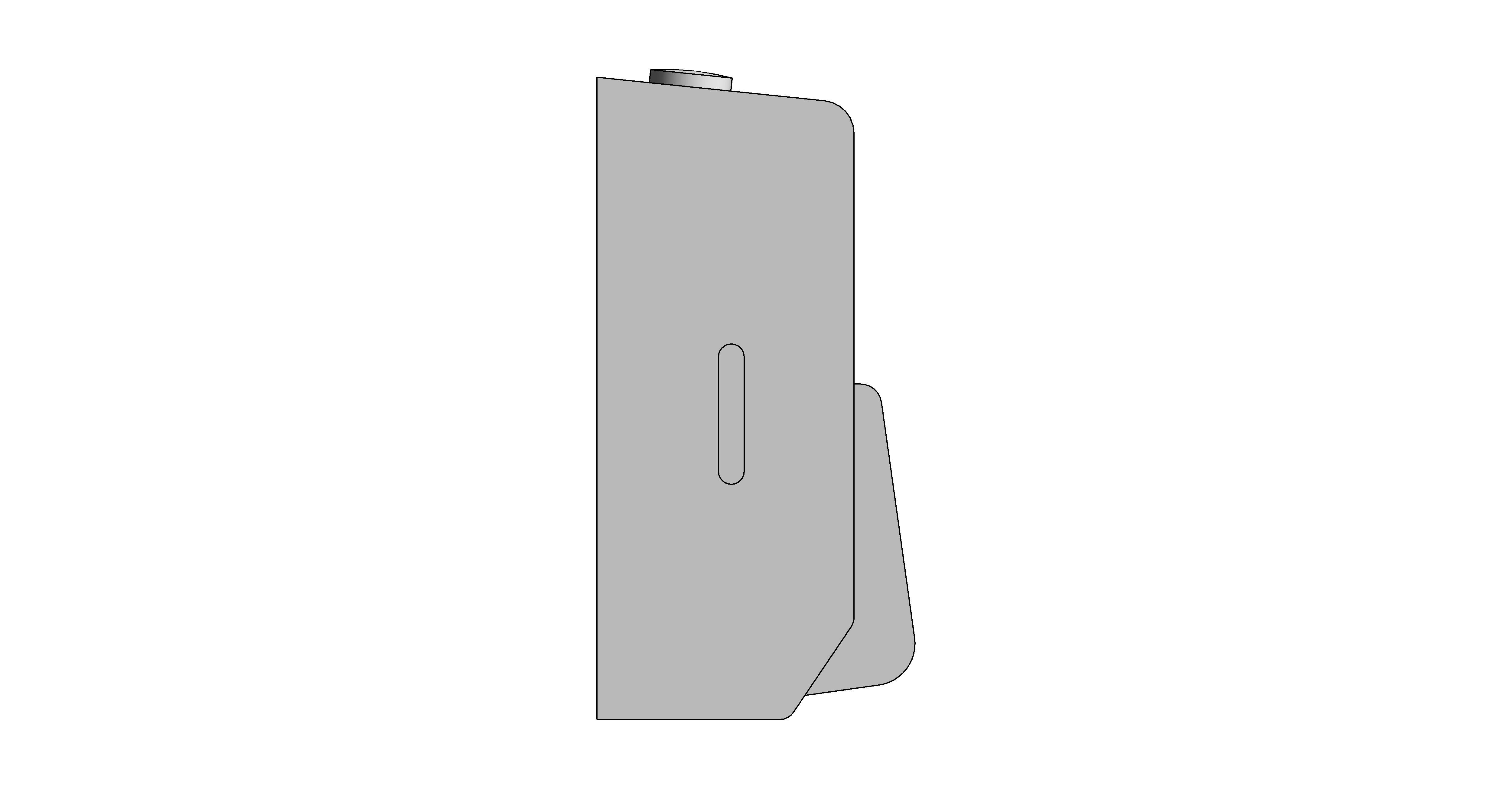 bimstore side image of the Stainless Steel Compact Soap Dispenser from Trade Washrooms