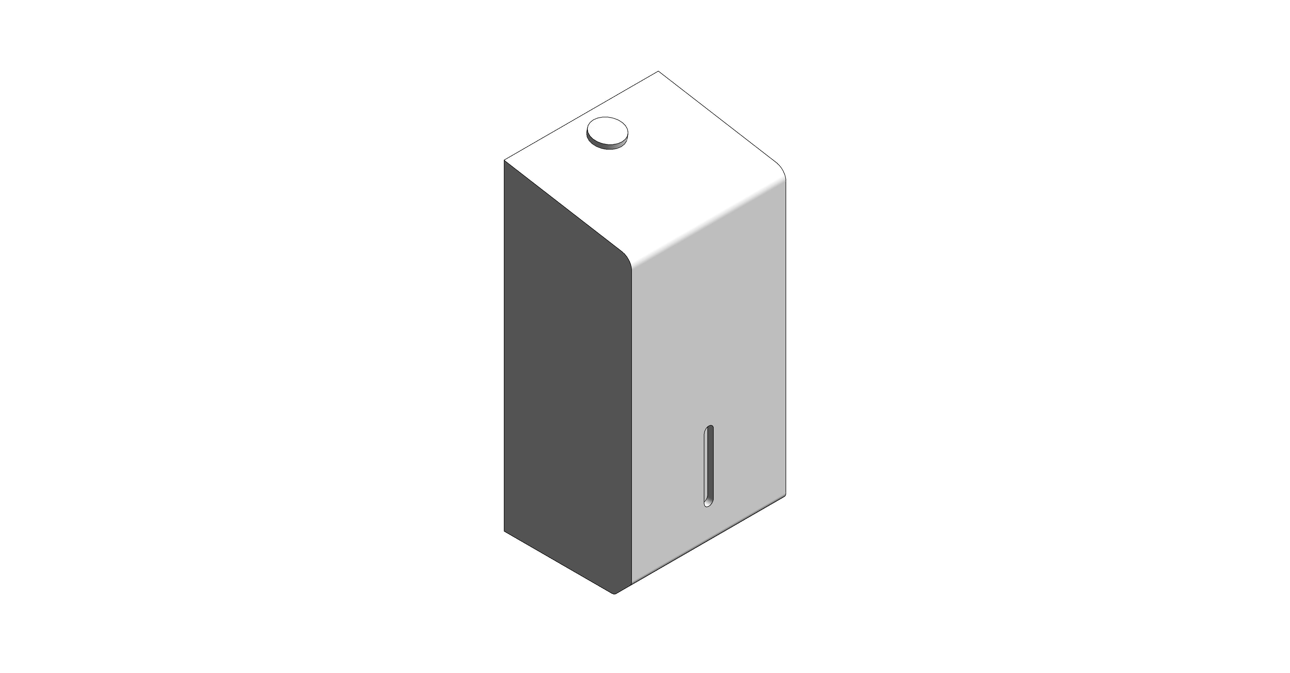 bimstore 3D image of the Stainless Steel Multiflat Tissue Dispenser from Trade Washrooms