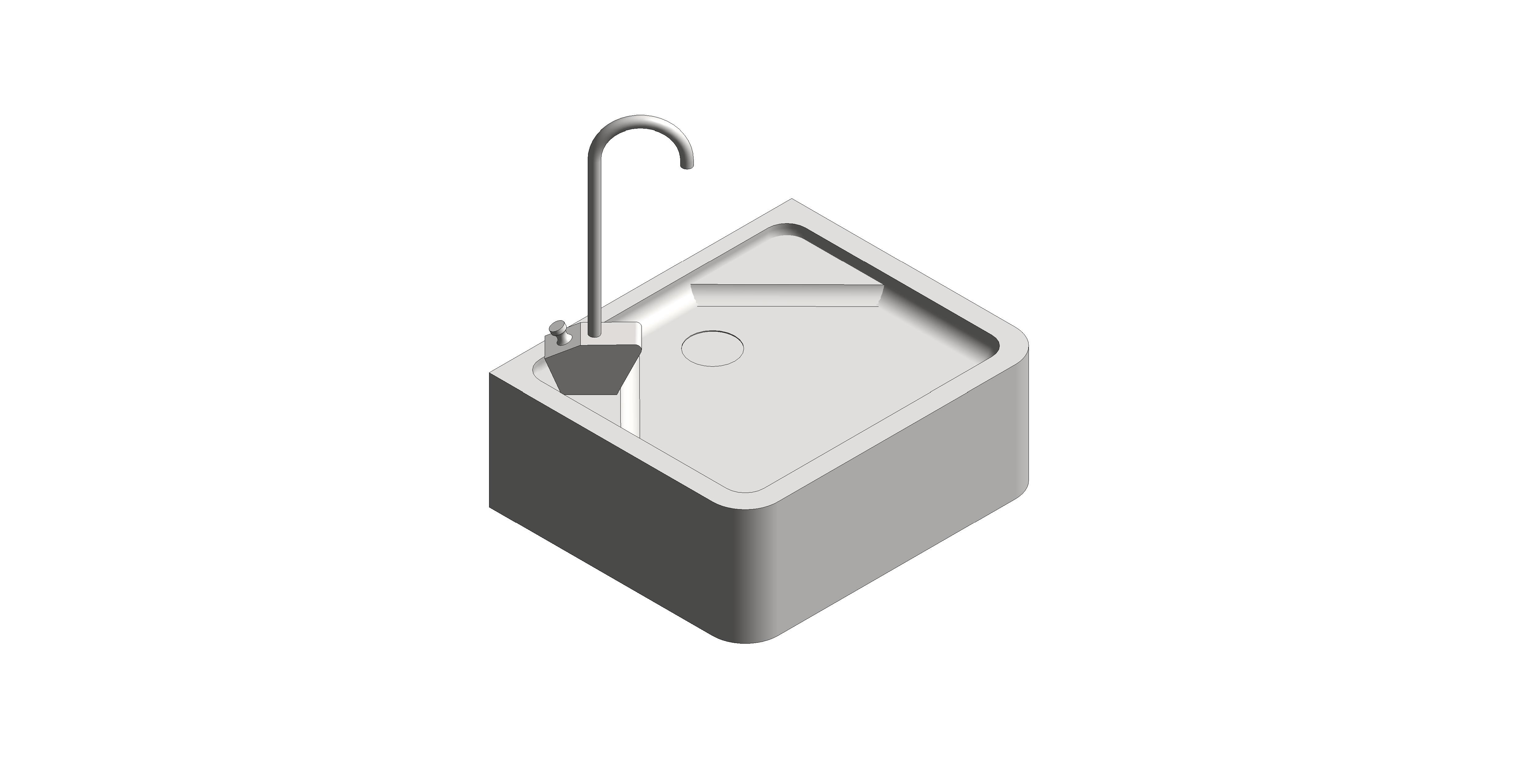 bimstore 3D image of the Wall Mounted Drinking Fountain from Trade Washrooms
