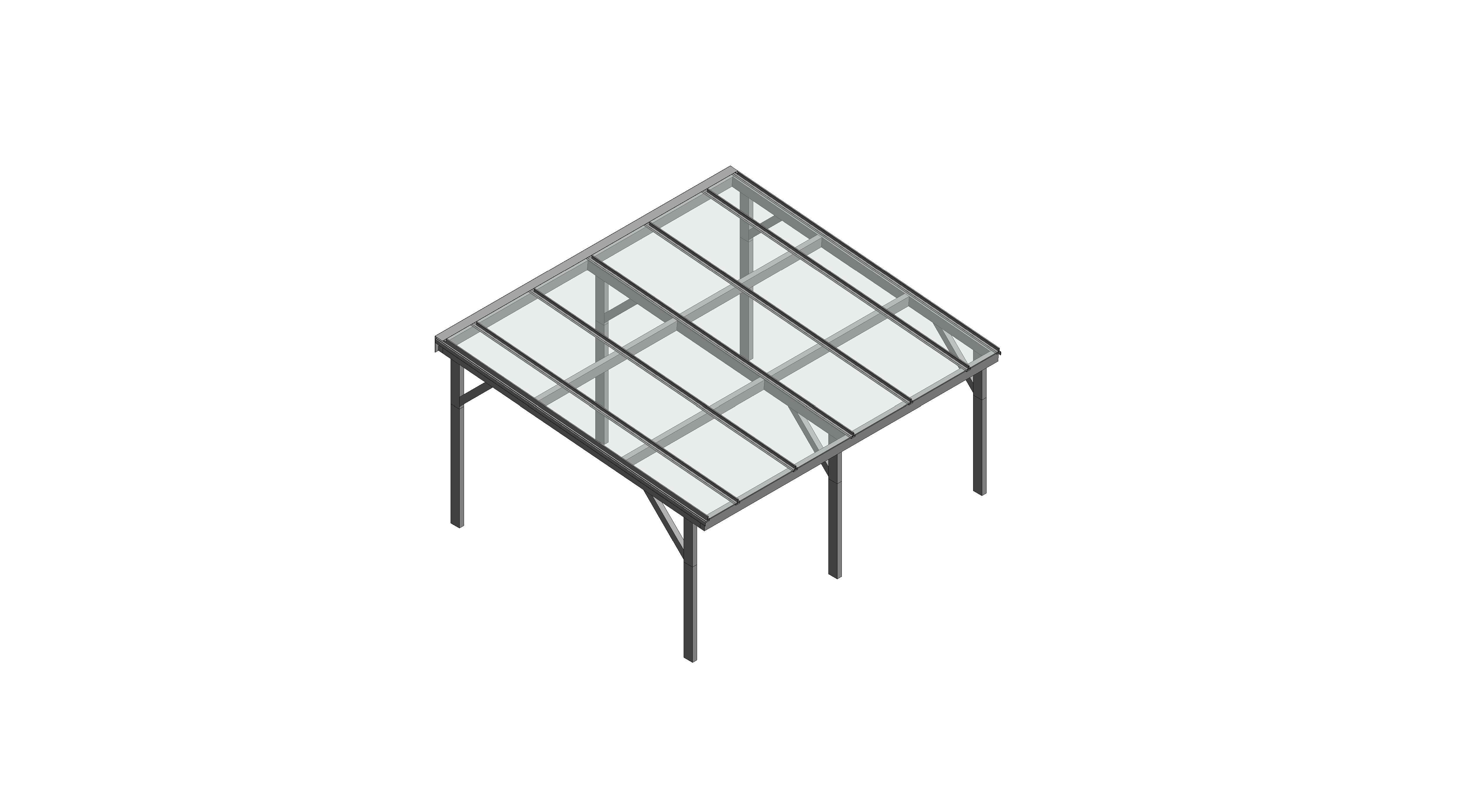 Product: Free Standing Mono Pitch Canopy