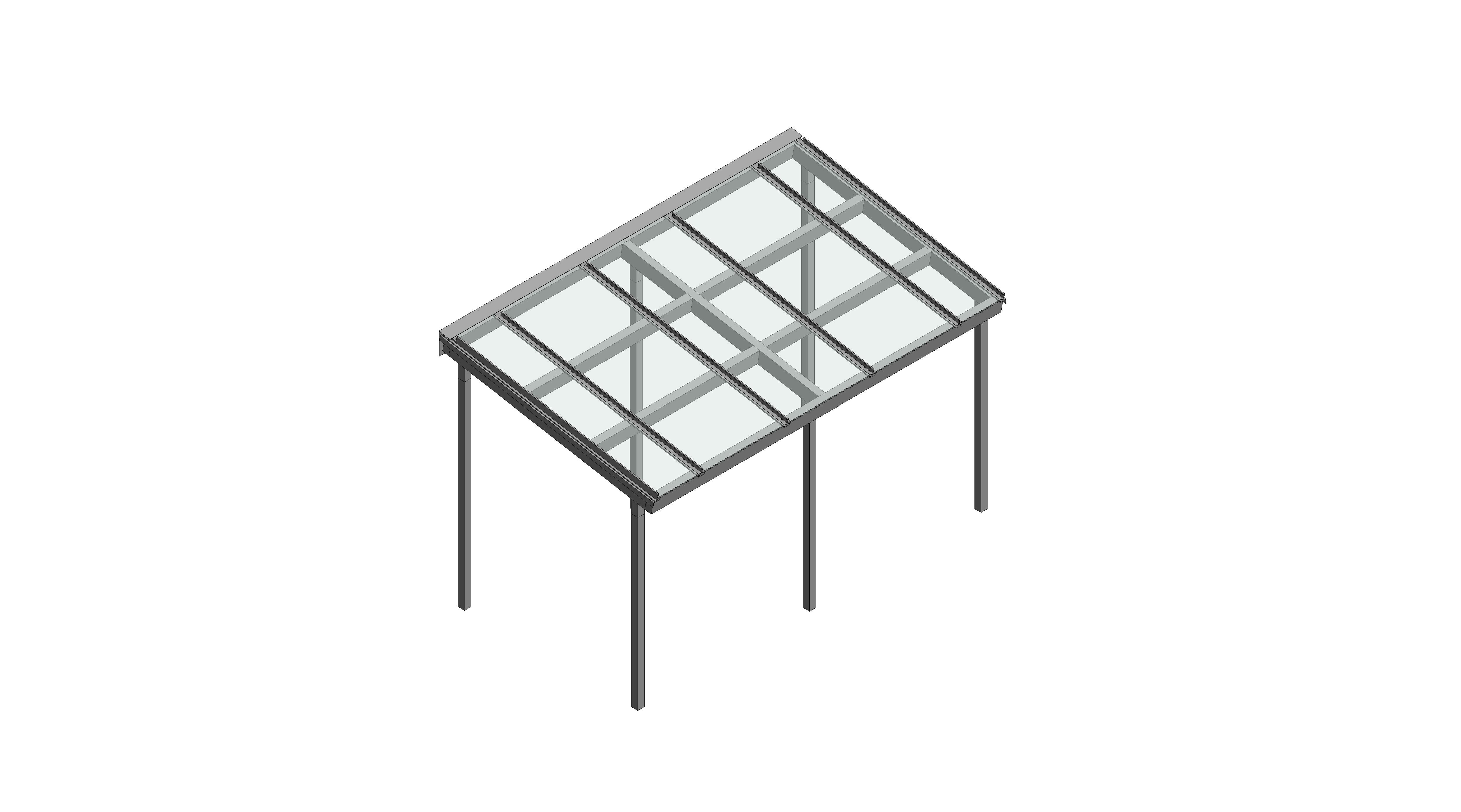 Product: Free Standing Mono Pitch Canopy