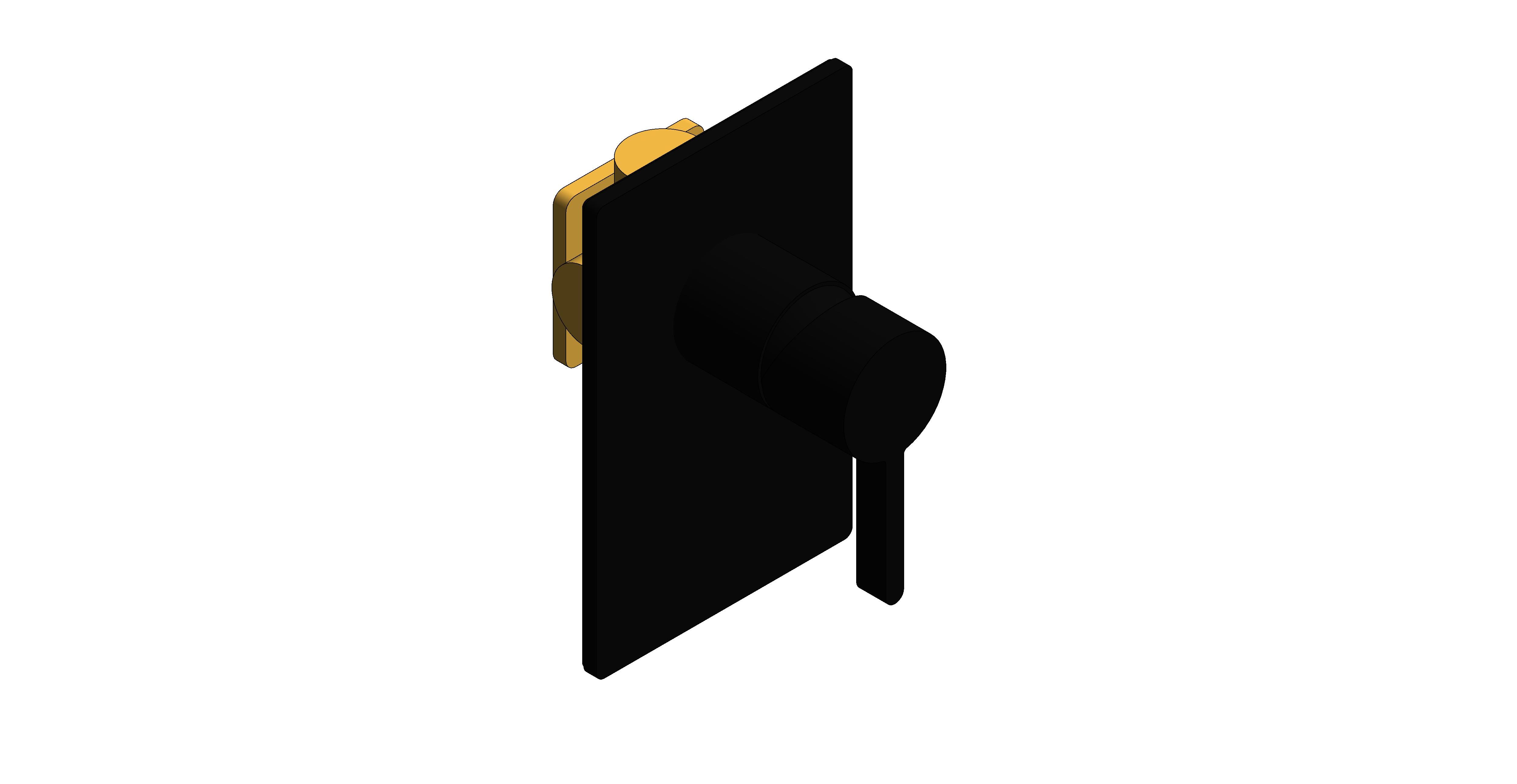 Product: EDIT 1 Outlet Manual Shower Valve, finished in a brushed black (IND-EDI145A-BLK)