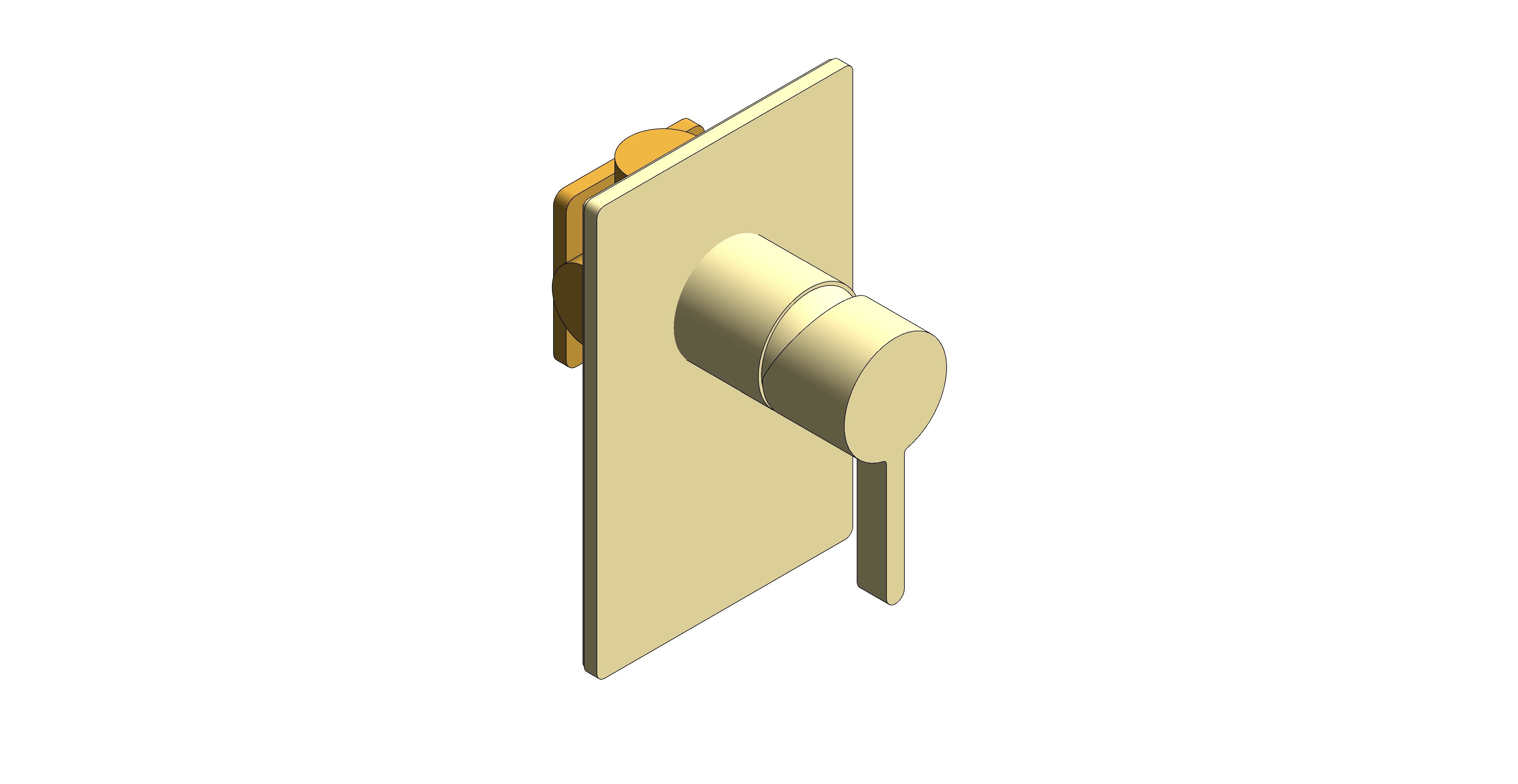 Product: EDIT 1 Outlet Manual Shower Valve, finished in a brushed gold (IND-EDI145A-BRG)