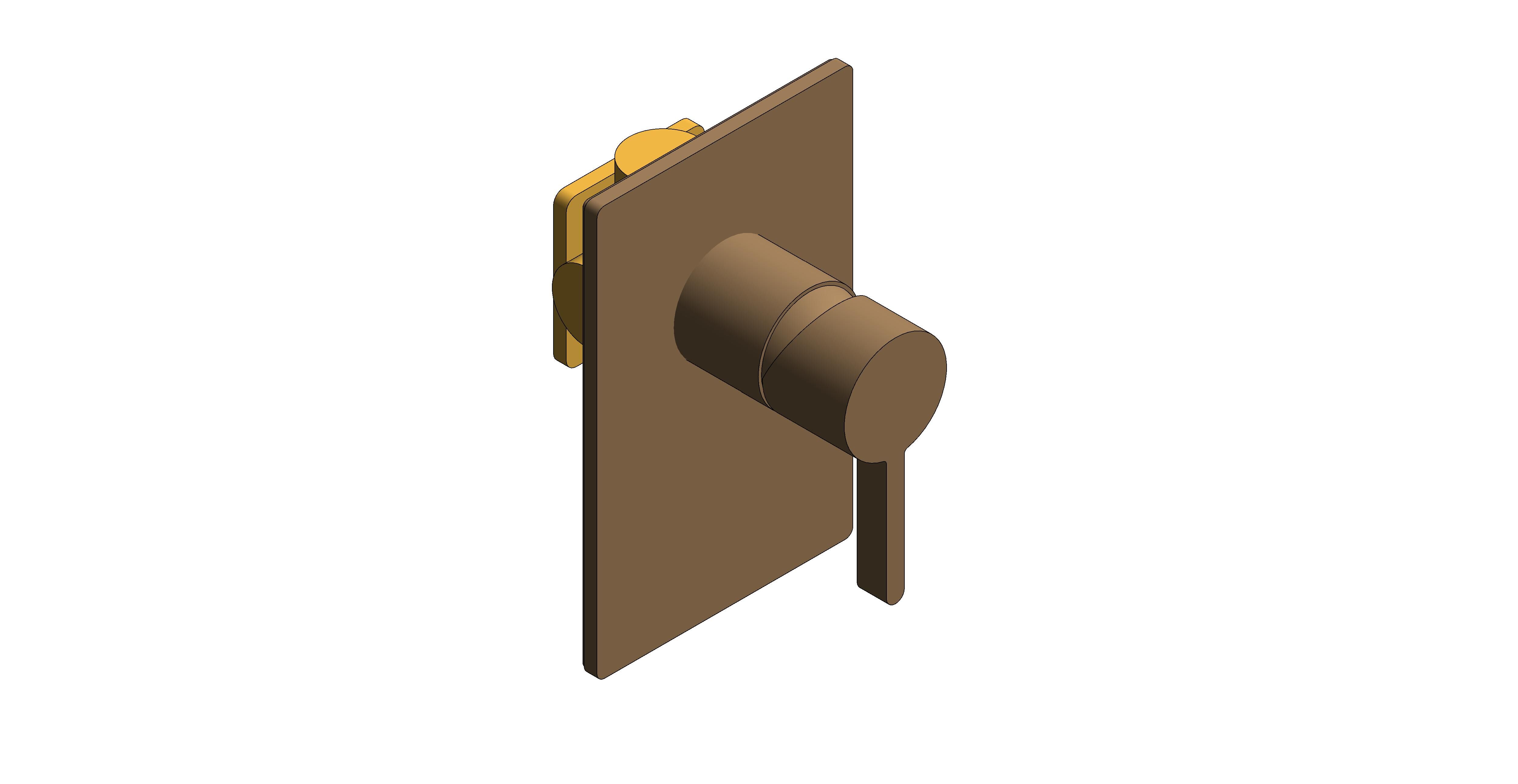 Product: EDIT 1 Outlet Manual Shower Valve, finished in brushed bronze (IND-EDI145A-BRZ)
