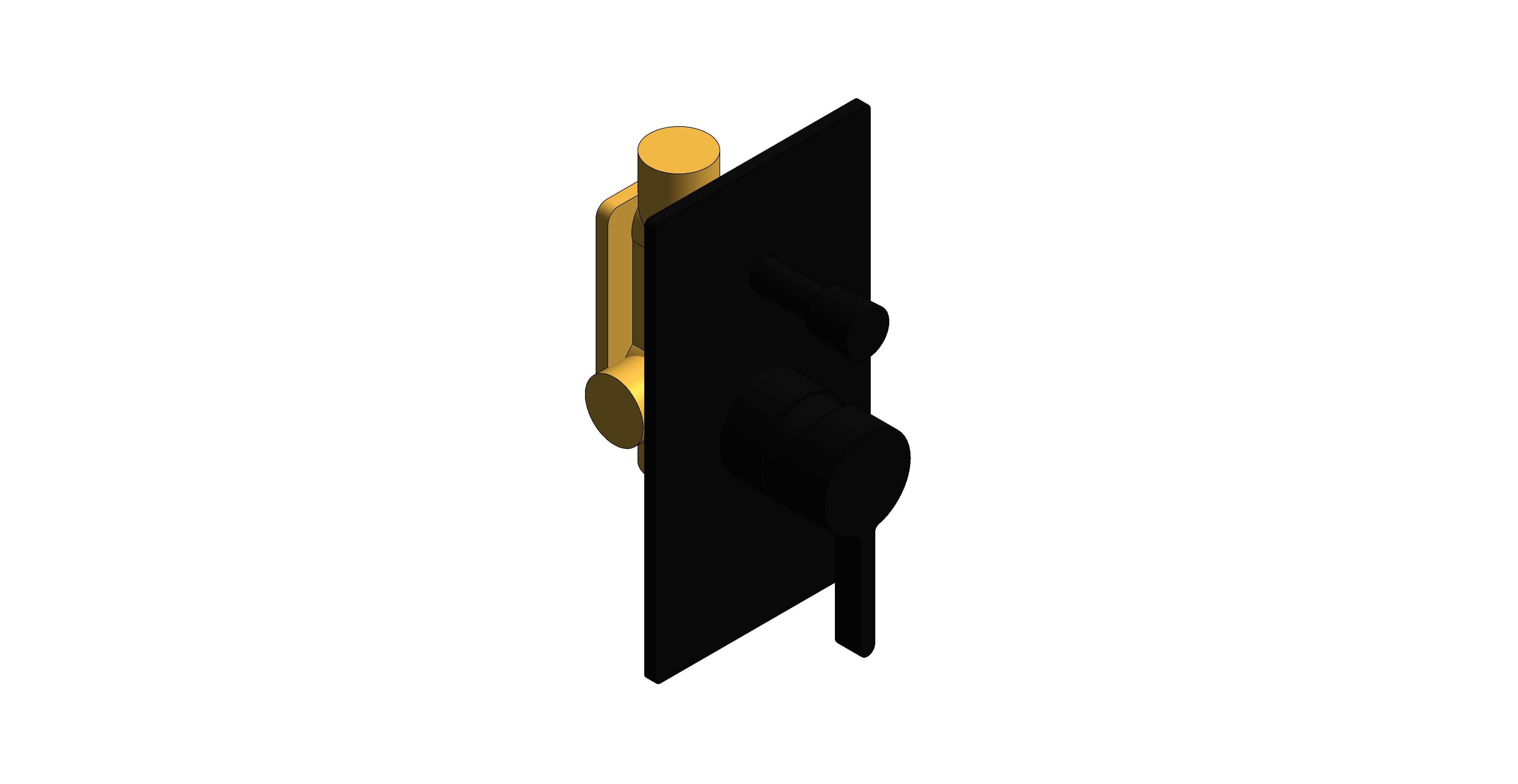 Product: EDIT 2 Outlet Manual Shower Valve with Diverter, finished in a brushed black (IND-EDI147A-BLK)