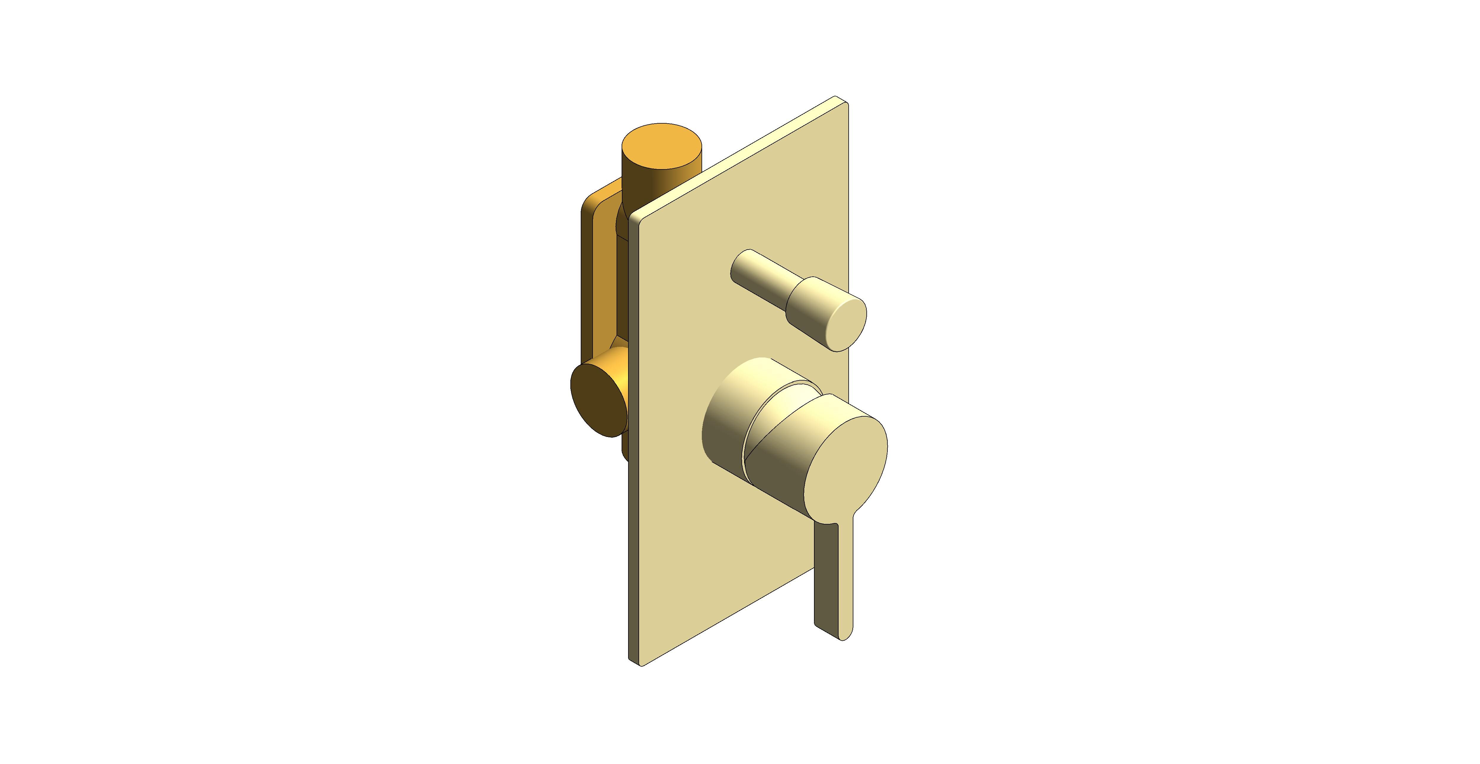 Product: EDIT 2 Outlet Manual Shower Valve with Diverter, finished in a brushed gold (IND-EDI147A-BRG)